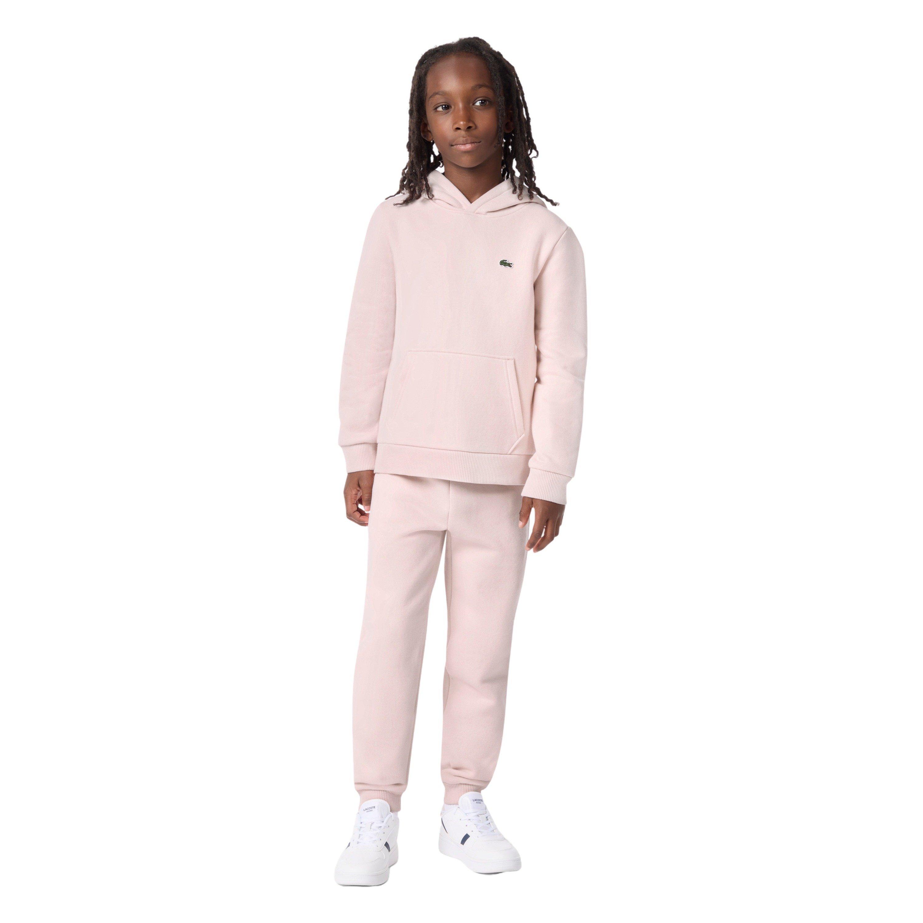 Lacoste Core Fleece Big Boys' Lt Pink Pullover Hoodie