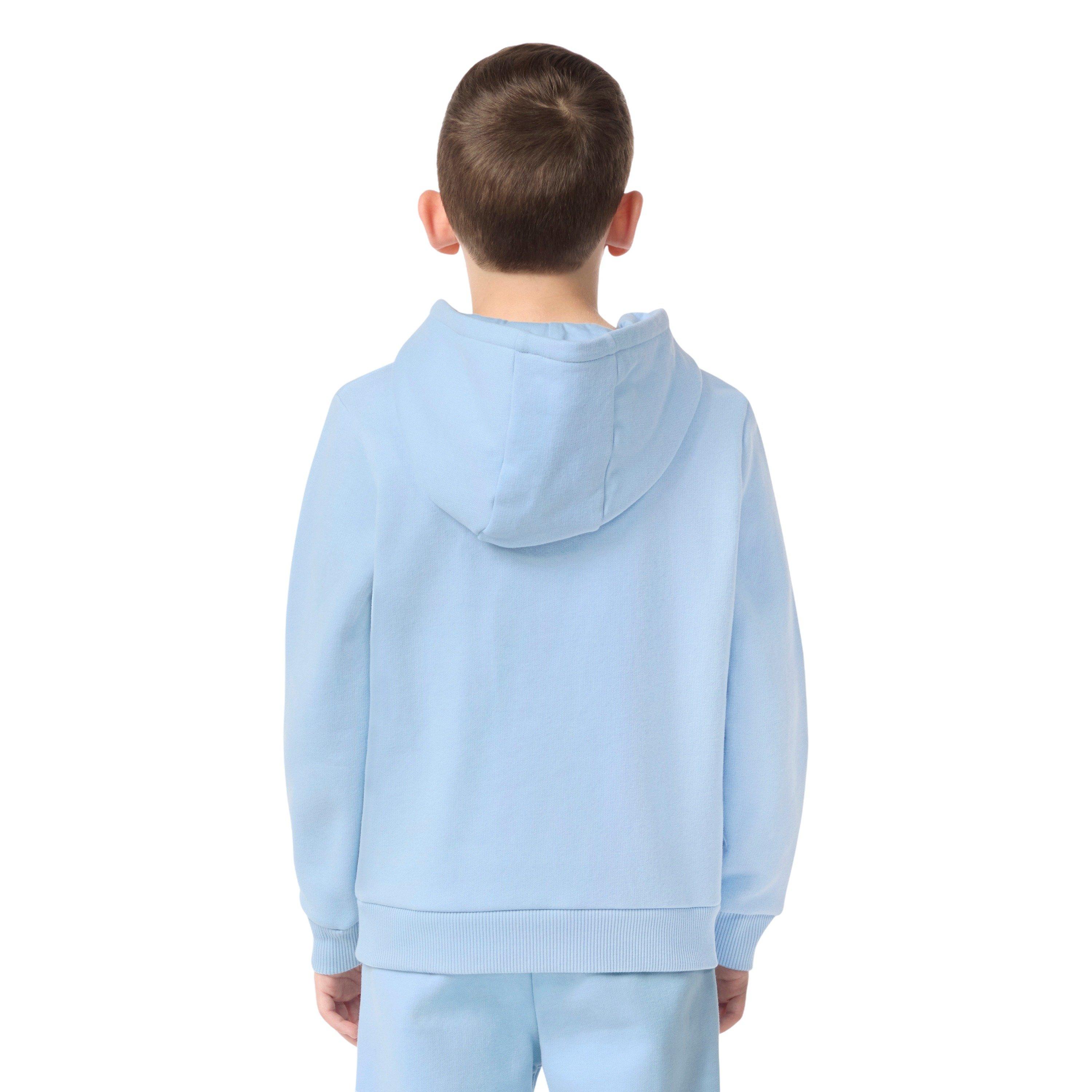 Lacoste Core Fleece Big Boys' Lt Blue Pullover Hoodie