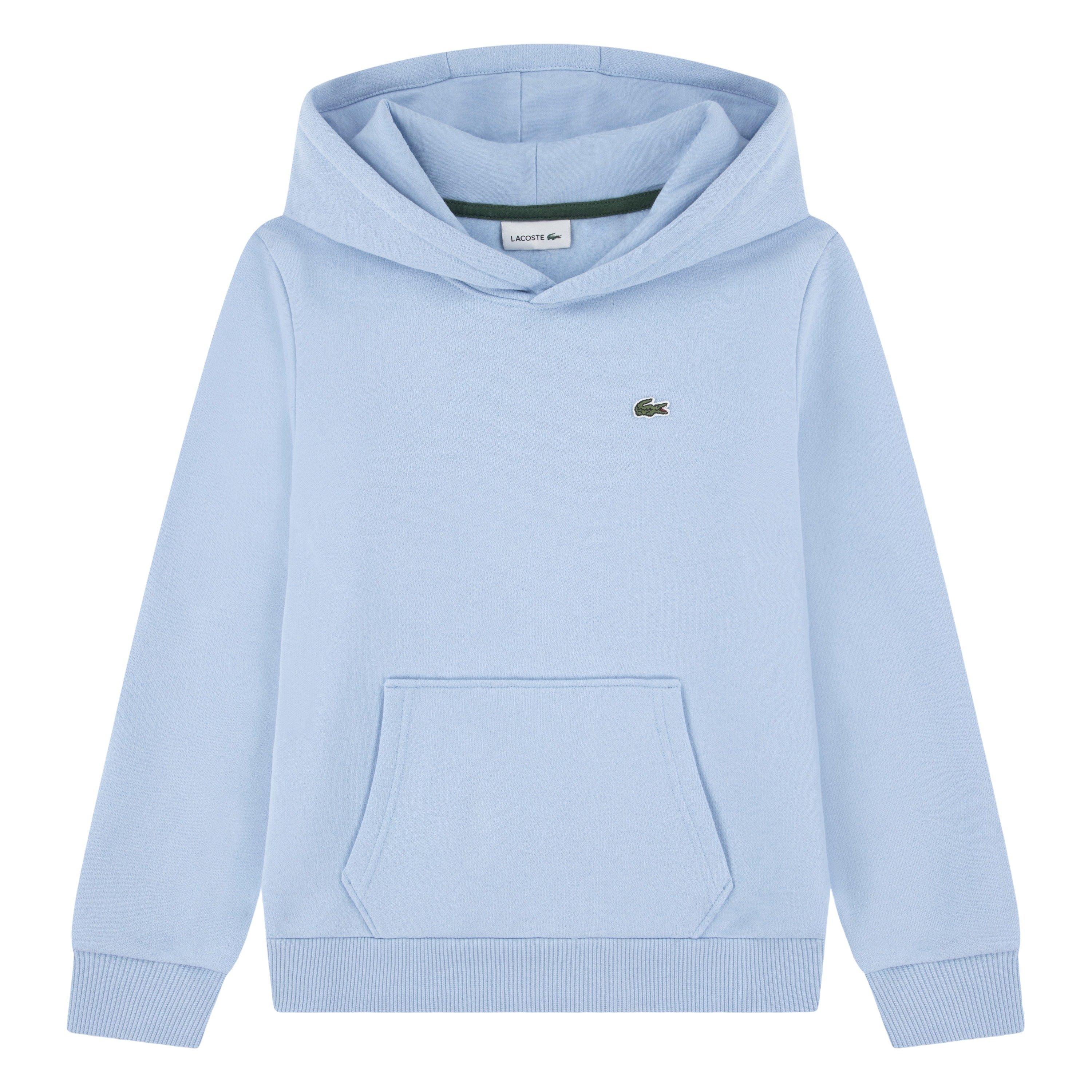Lacoste Big Boys' Core Fleece Pullover Hoodie - Lt Blue - LT BLUE Thumbnail View 4