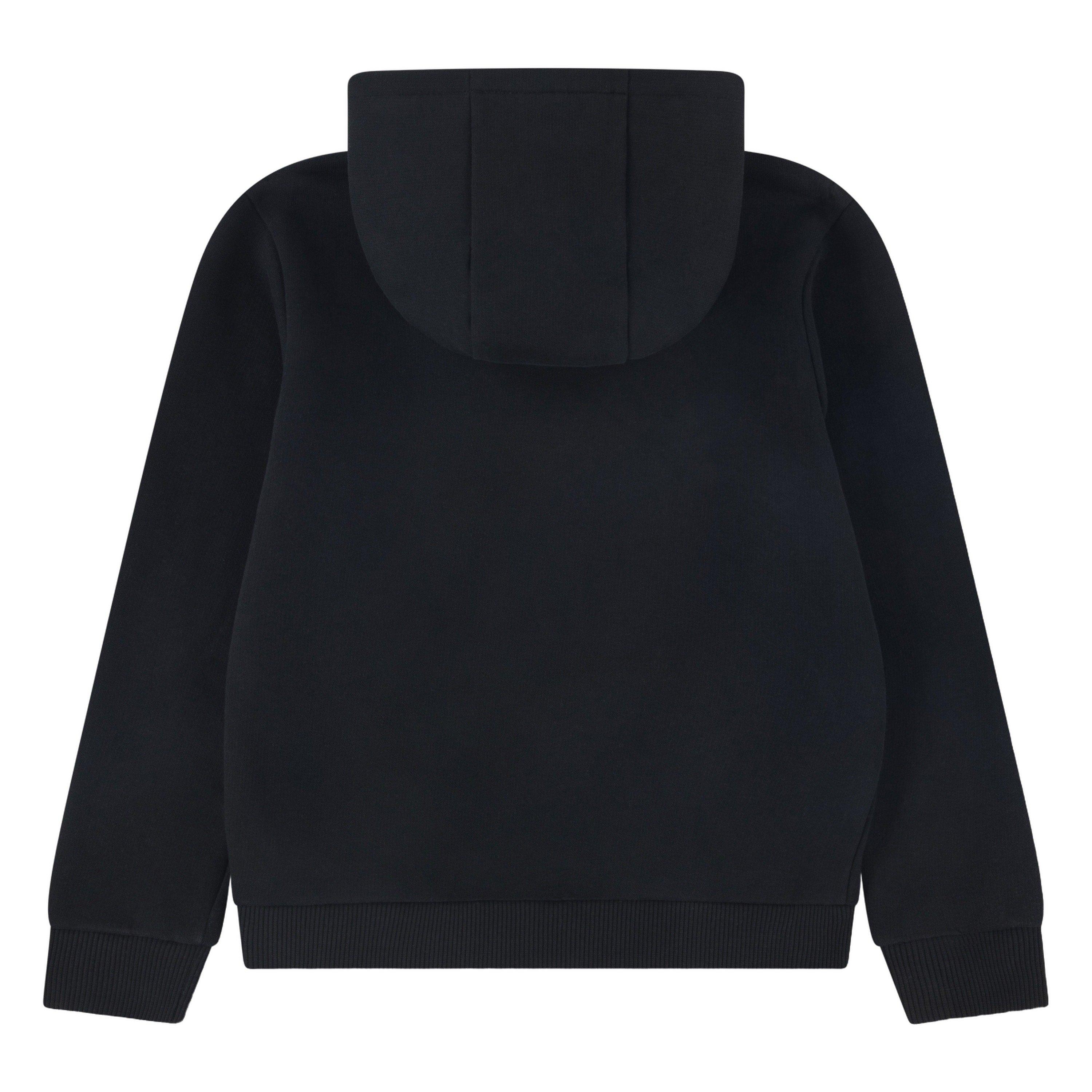 Lacoste Big Boys' Core Fleece Pullover Hoodie - Black - BLACK Thumbnail View 2