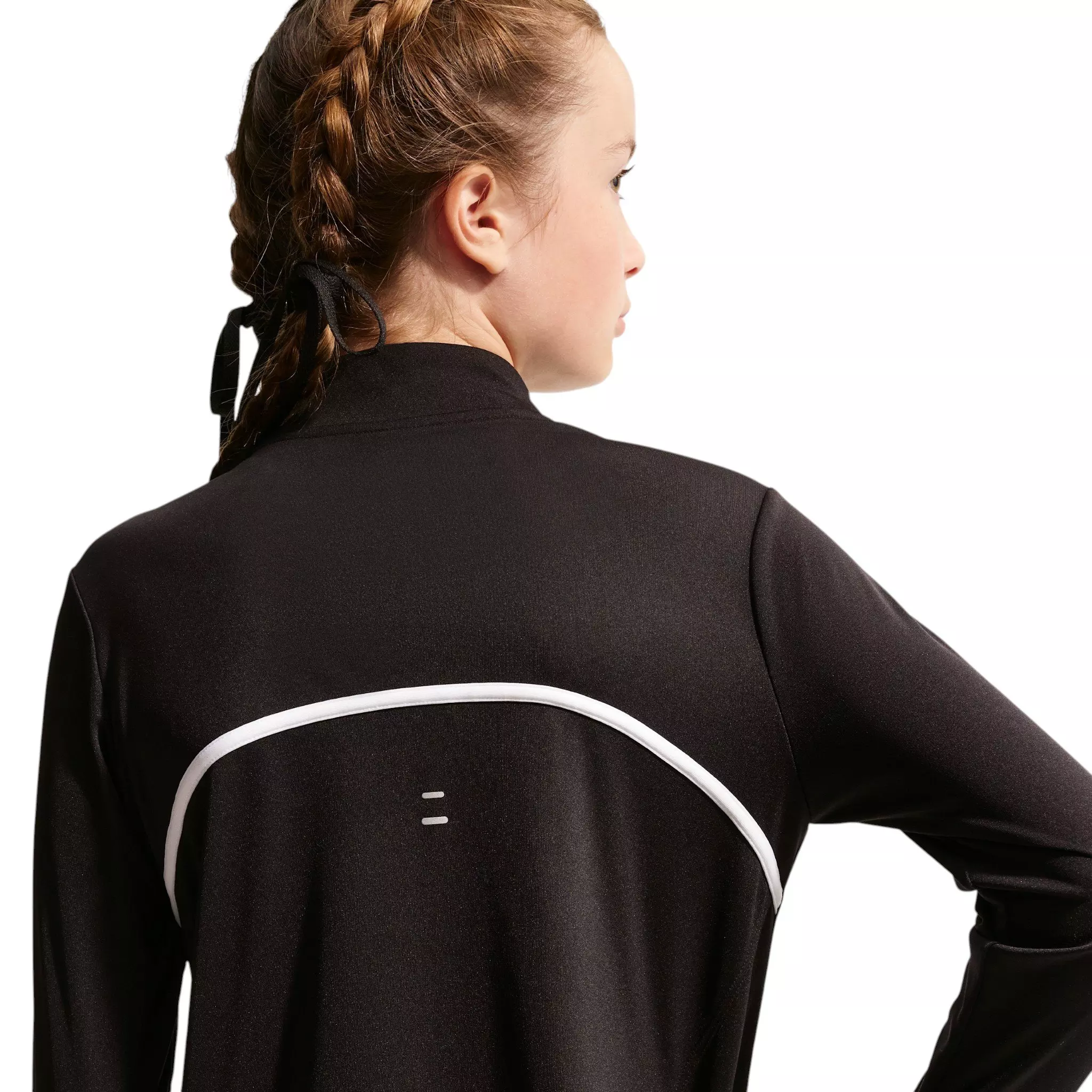 Nike Big Girls' Tempo Dri-FIT Long-Sleeve Half-Zip Top - Black - BLACK