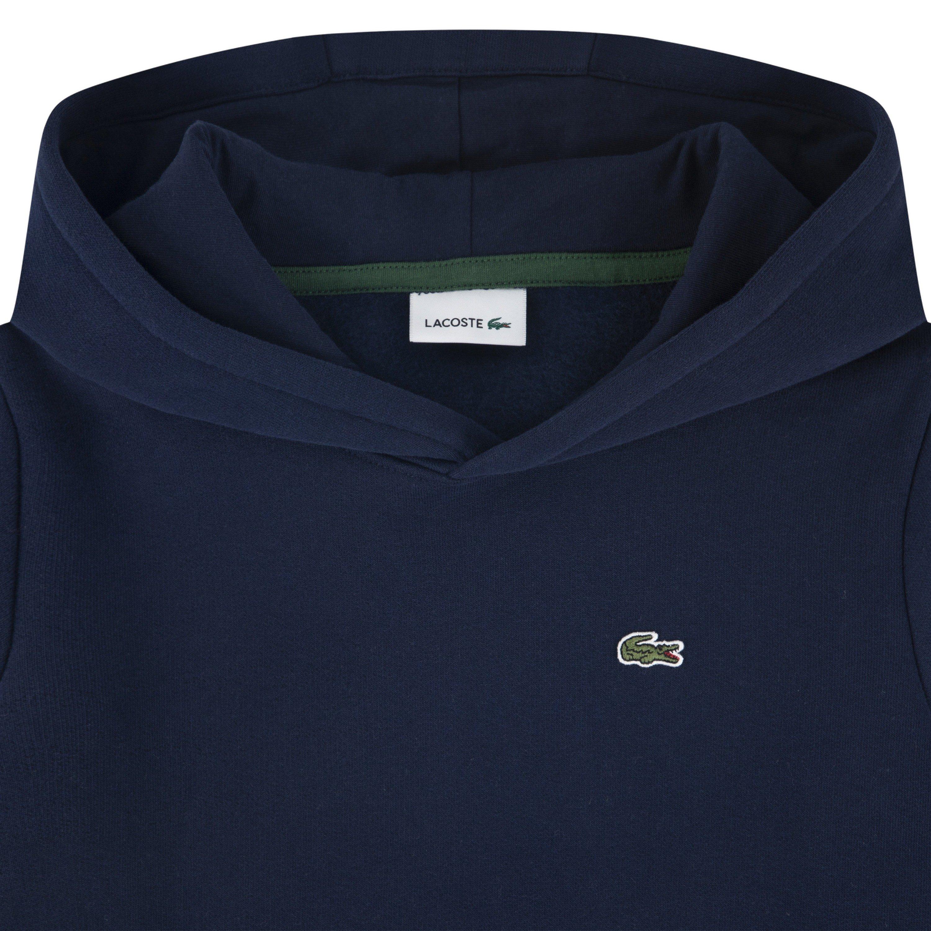 Lacoste Big Boys' Core Fleece Pullover Hoodie - Navy - NAVY Thumbnail View 3