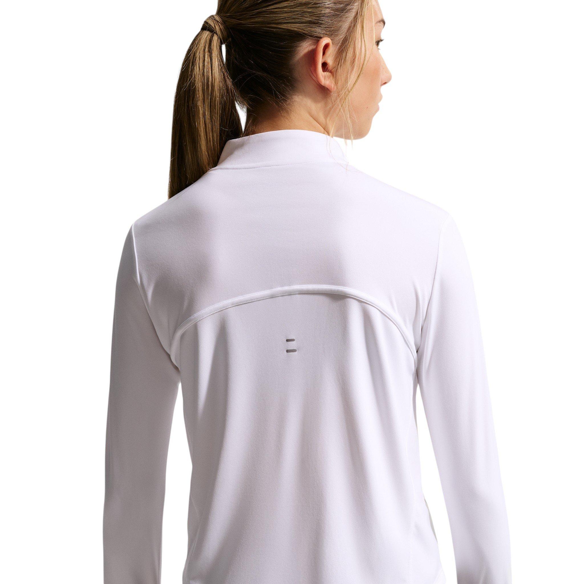 Nike Tempo Dri-FIT Long-Sleeve Big Girls' White Half-Zip Top