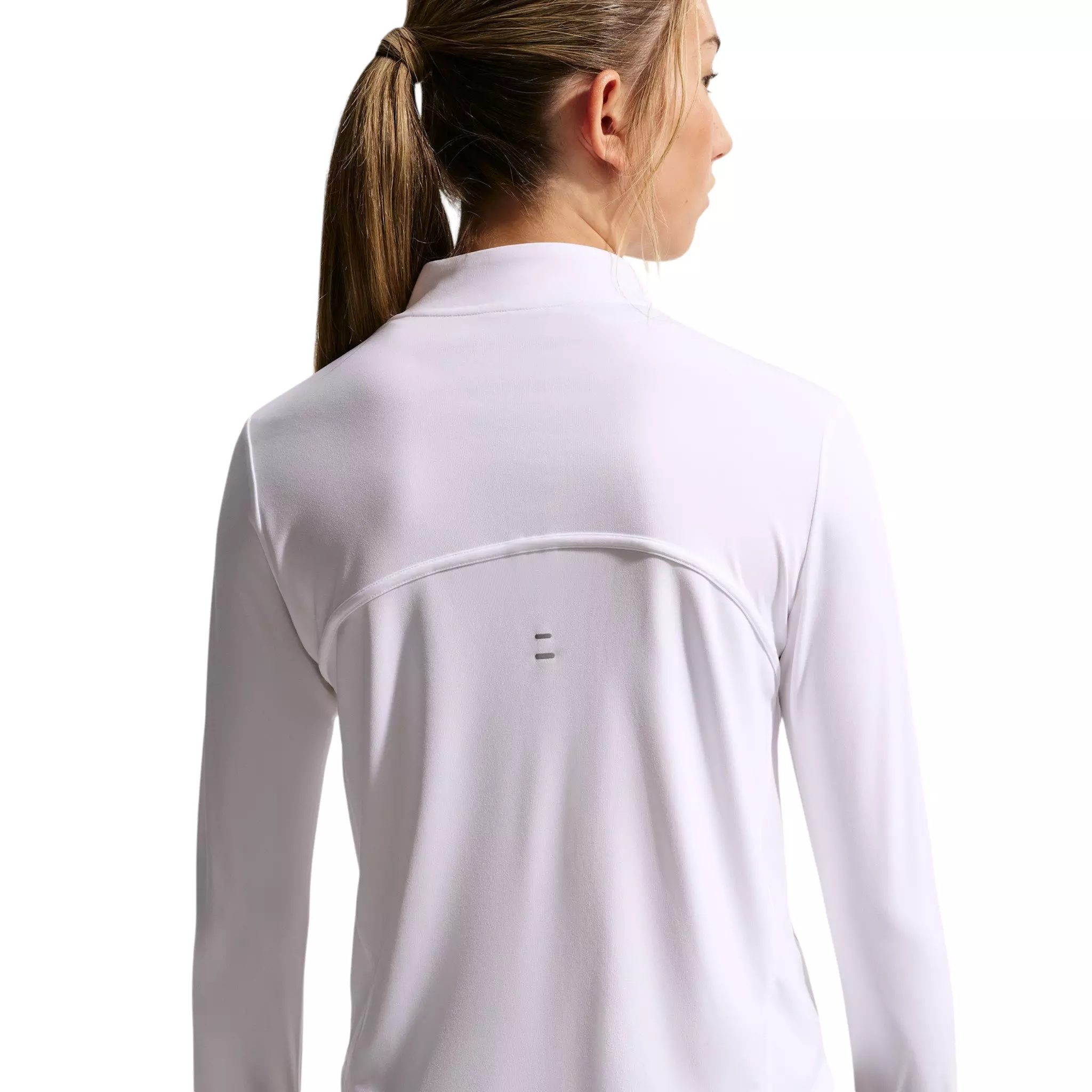 Nike Big Girls' Tempo Dri-FIT Long-Sleeve Half-Zip Top - White - WHITE