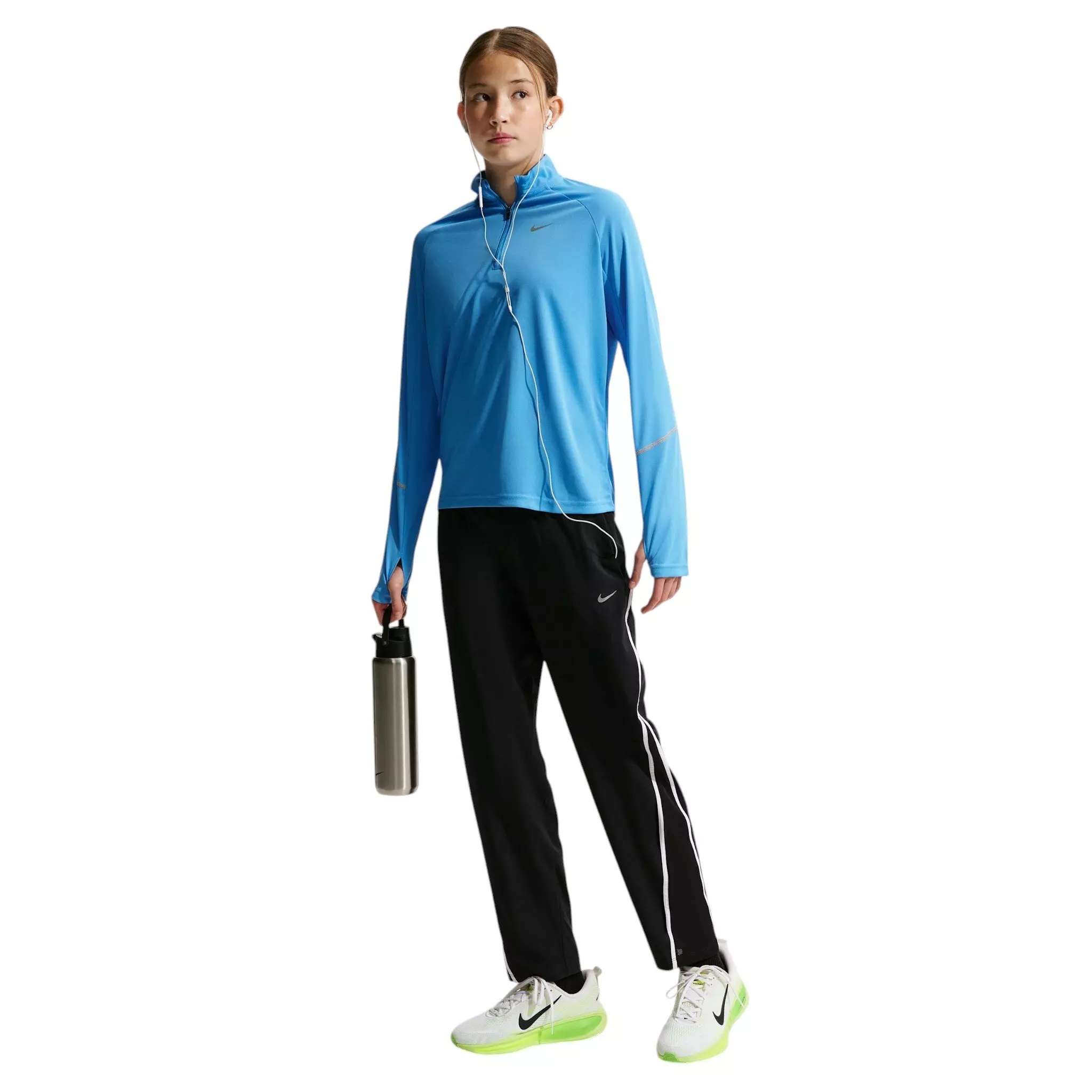 Nike Big Girls' Tempo Dri-FIT Mid-Rise 7/8 Length Pants - Black - BLACK