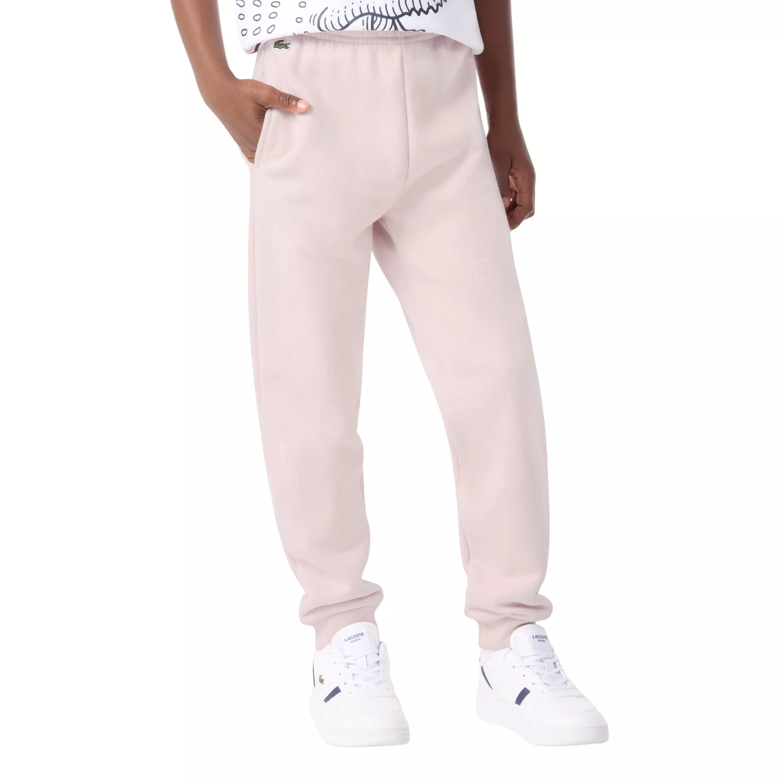 Lacoste Big Boys' Core Fleece Jogger Pants - Light Pink - LT PINK
