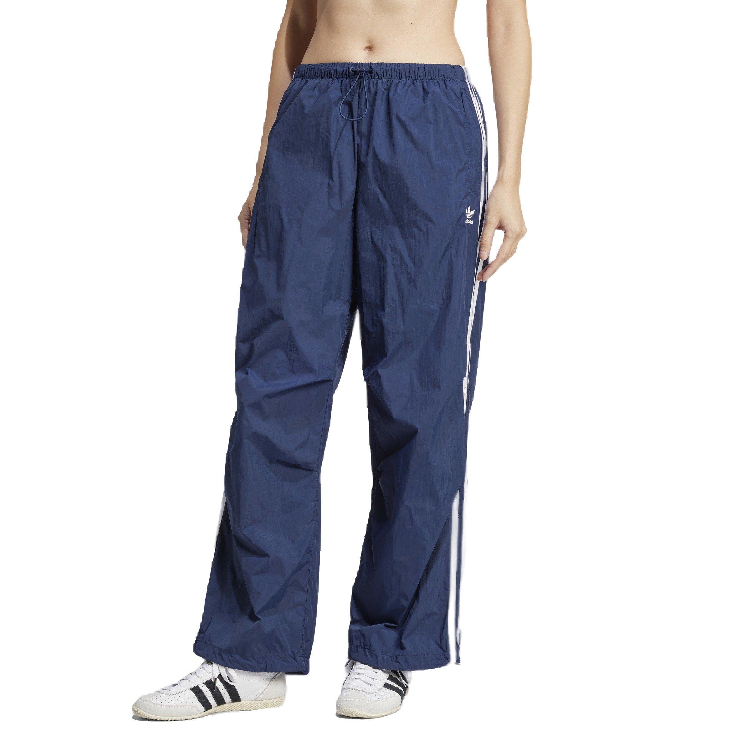 adidas Originals Women's 3-Stripes Woven Parachute Tracksuit Bottoms -Blue - BLUE Thumbnail View 1
