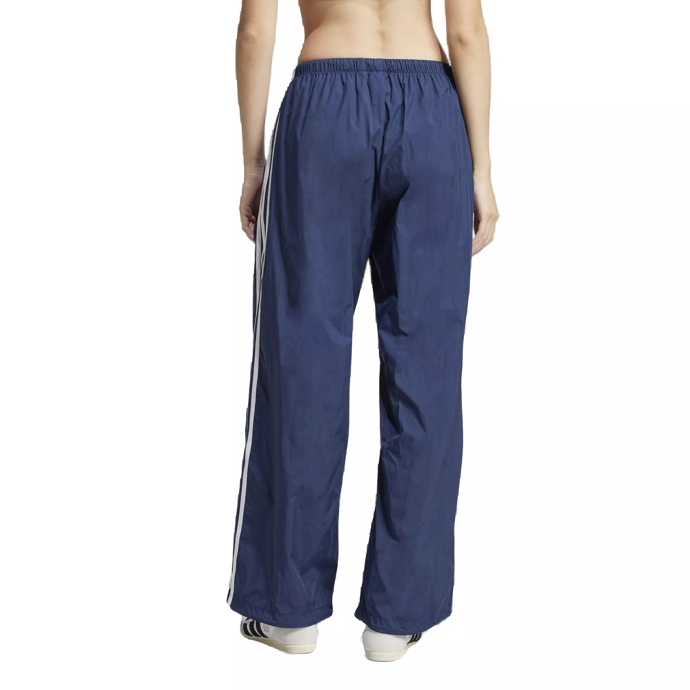 adidas Originals Women's 3-Stripes Woven Parachute Tracksuit Bottoms -Blue - BLUE
