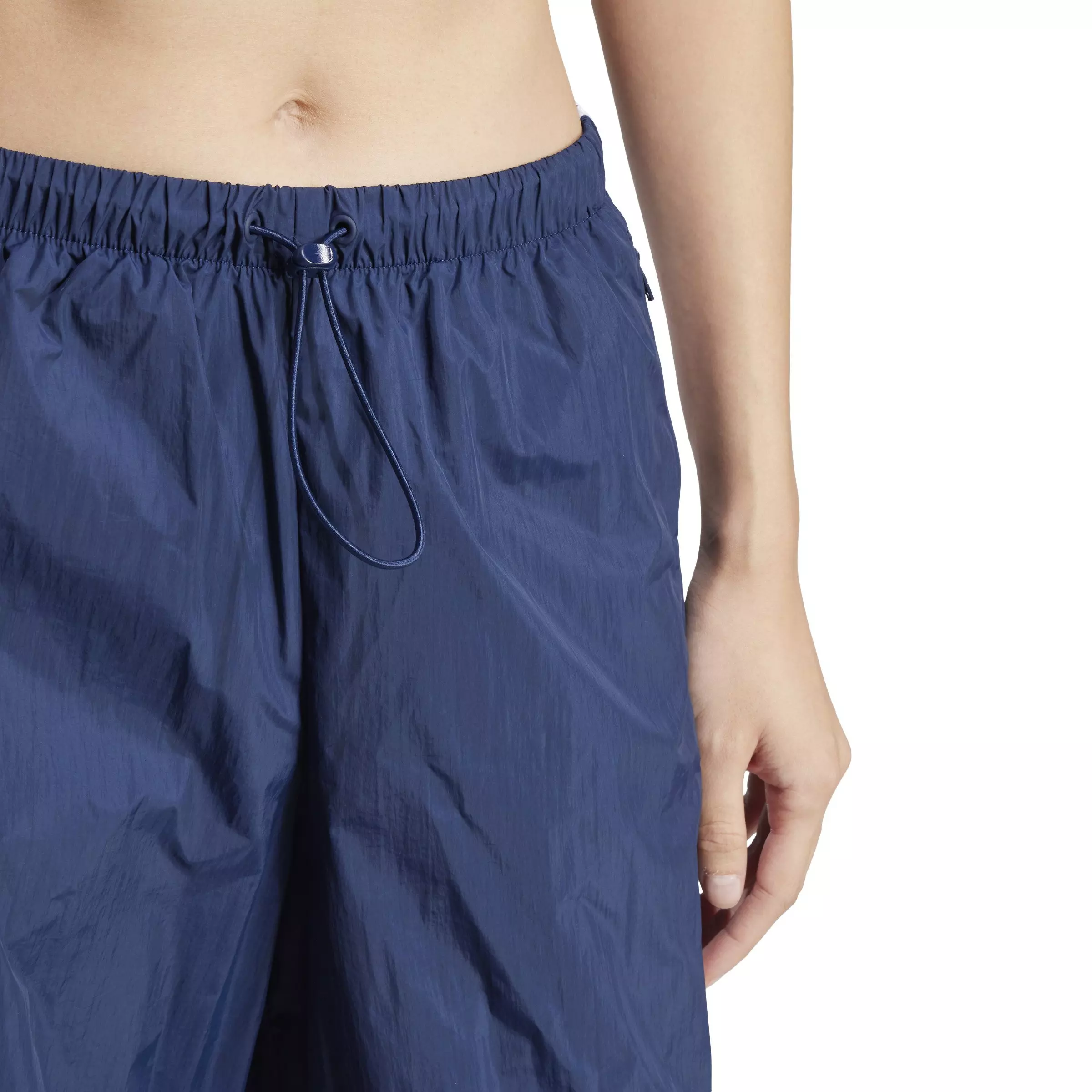 adidas Originals Women's 3-Stripes Woven Parachute Tracksuit Bottoms -Blue - BLUE