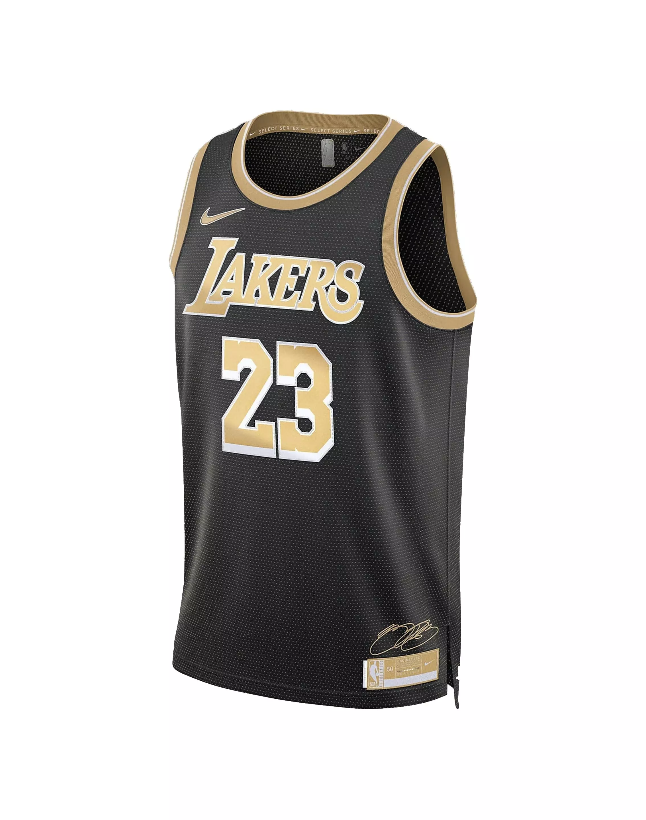 Nike Men's Lebron James Los Angeles Lakers 2024 Select Series Jersey -Black/Gold - BLACK/GOLD