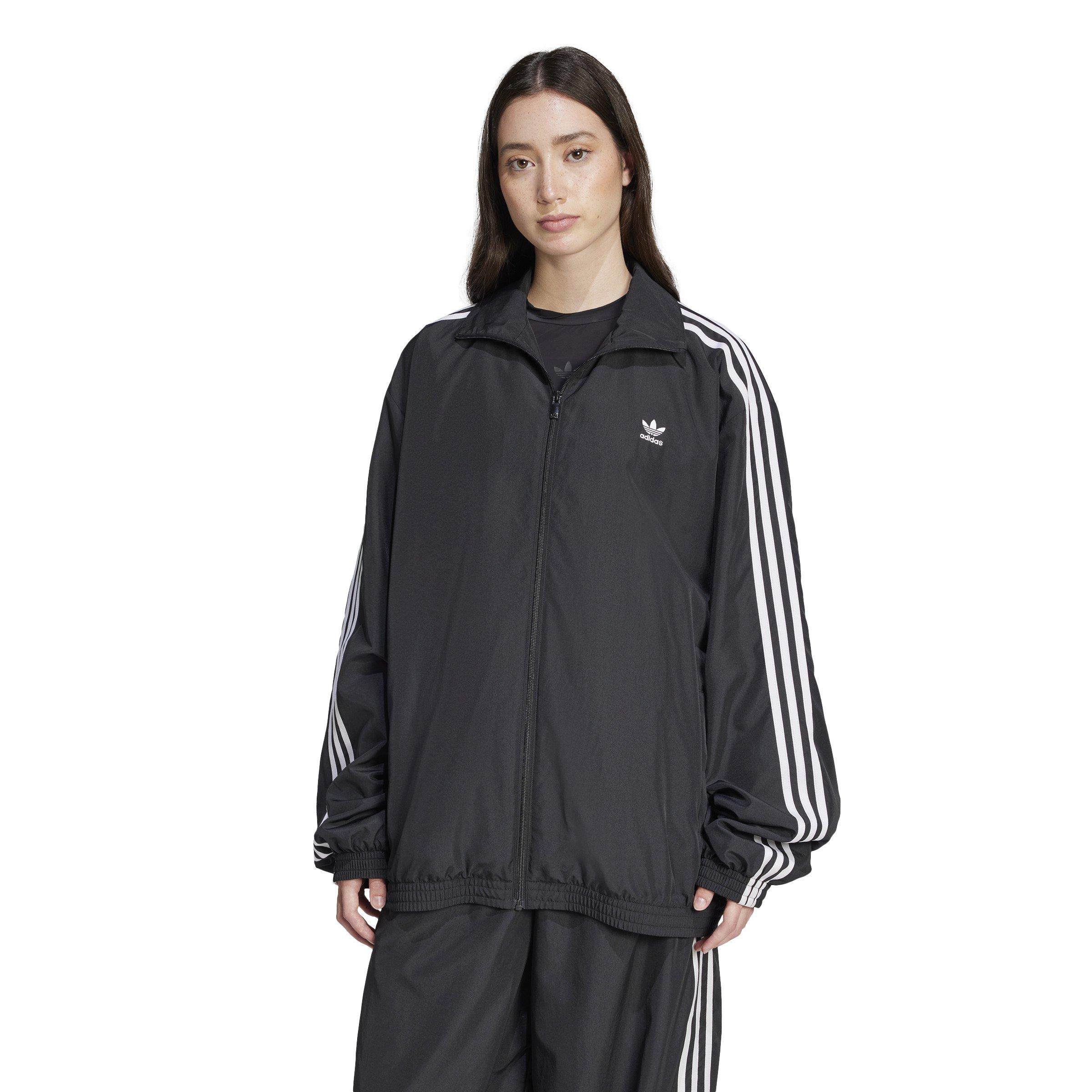 adidas Originals Women's Adilenium Season 3 Oversized Track Top -Black - BLACK