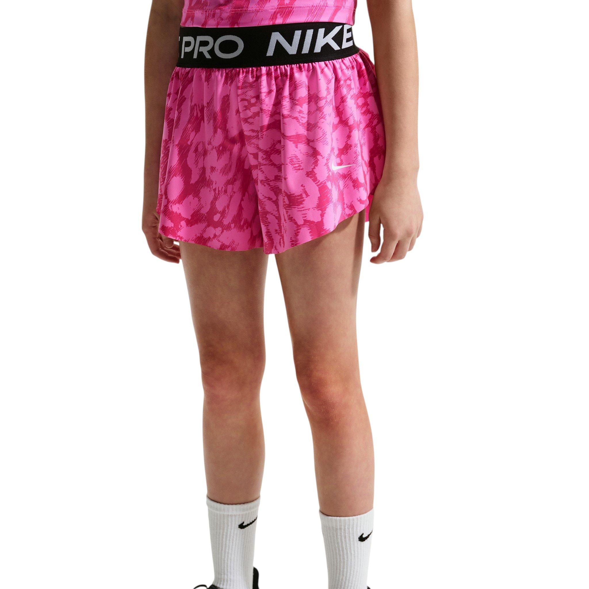 Nike Big Girls' Pro 2-in-1 Shorts - Pink - PINK Thumbnail View 1