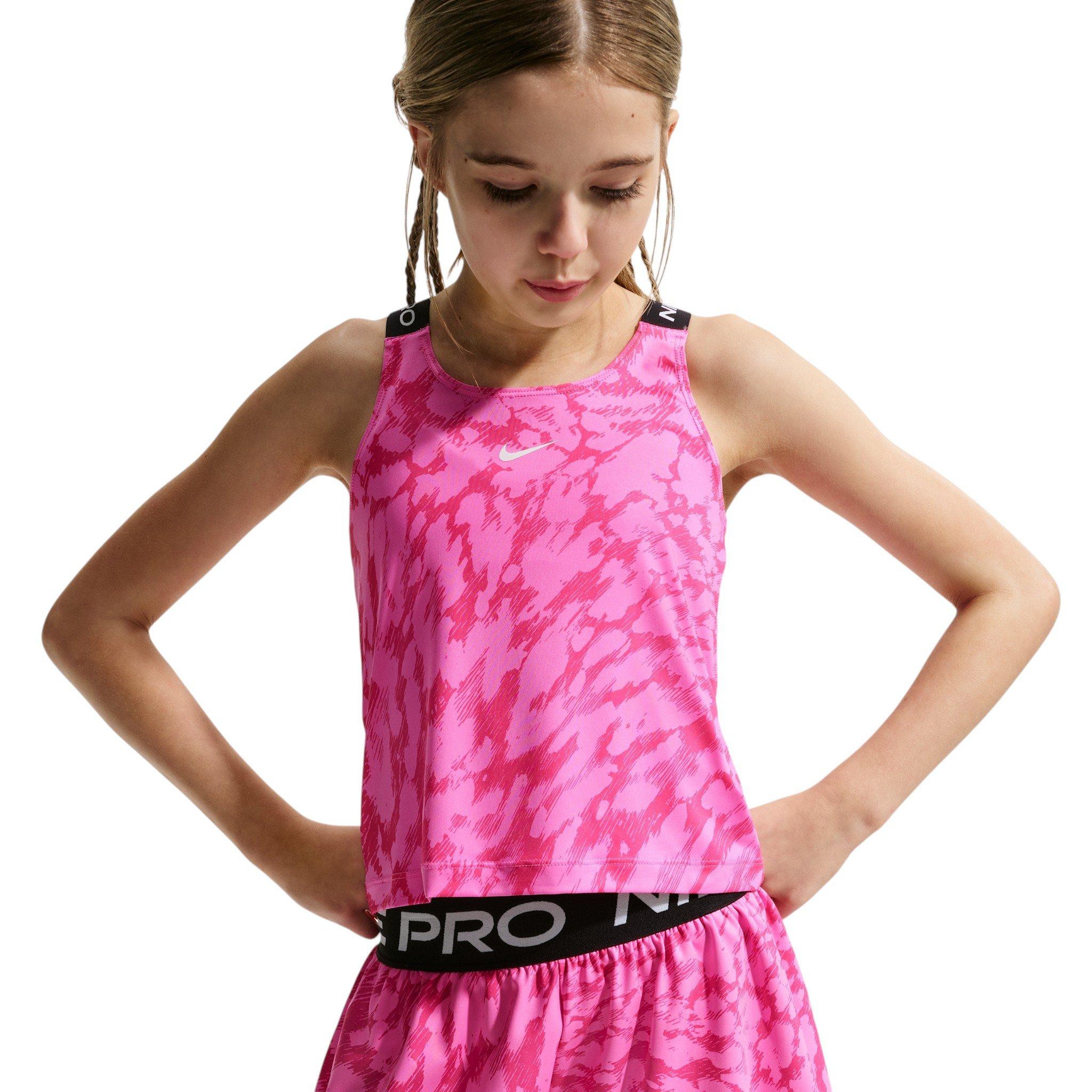 Nike Big Girls' Pro 2-in-1 Shorts - Pink - PINK Thumbnail View 3