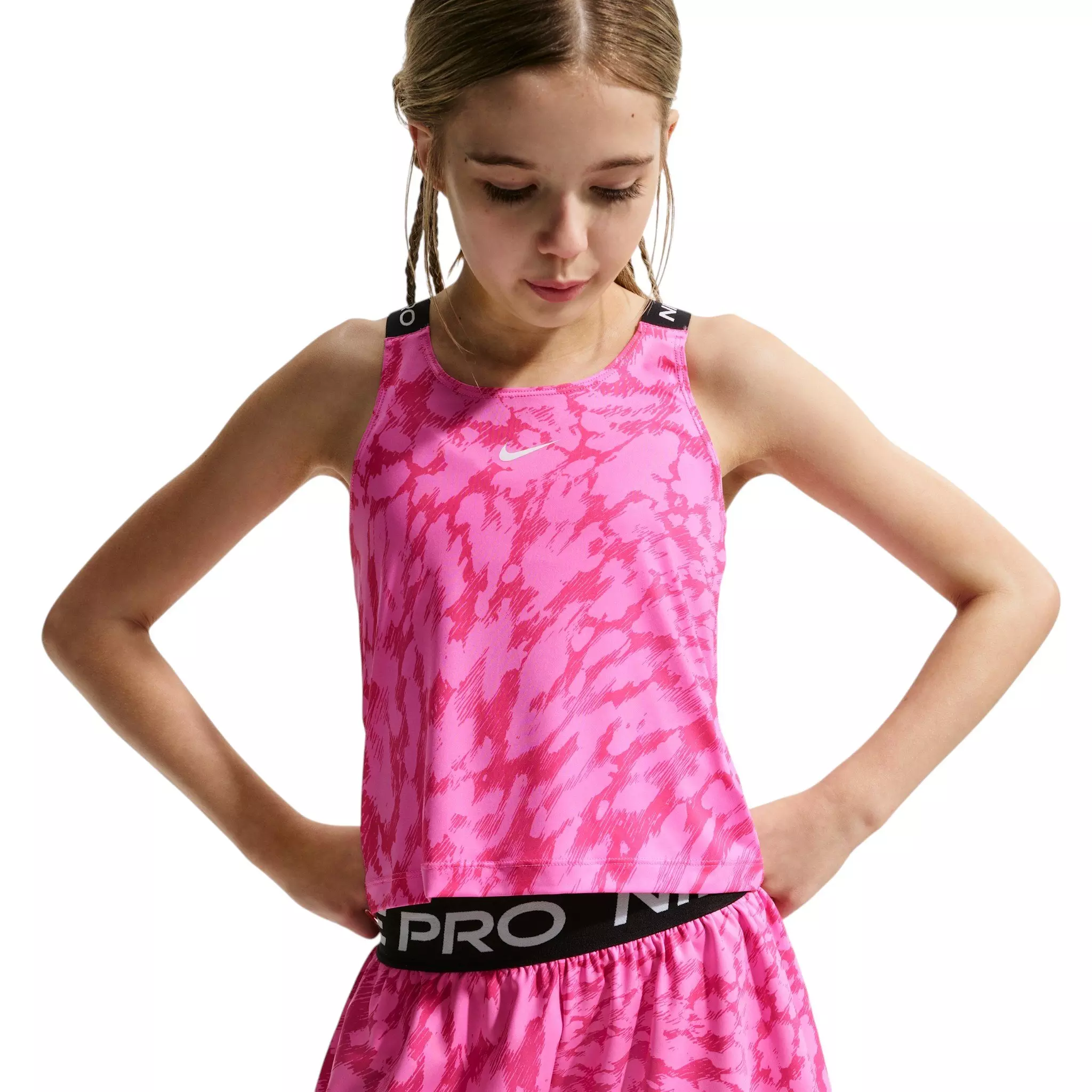 Nike Big Girls' Pro 2-in-1 Shorts - Pink - PINK