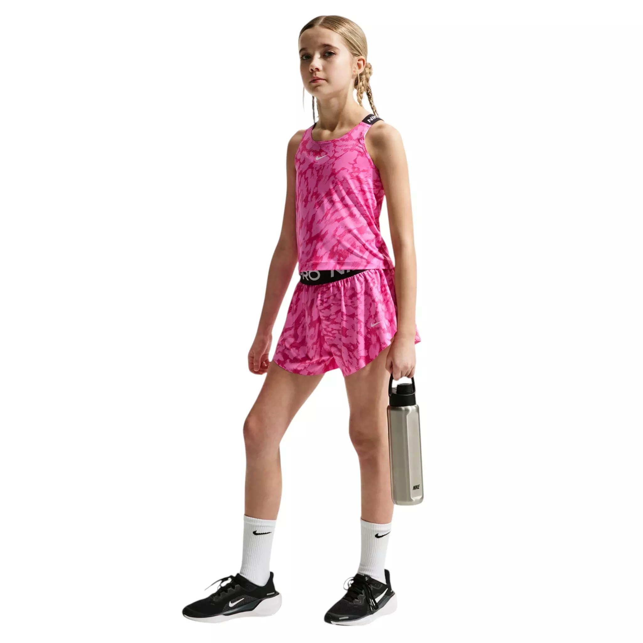 Nike Big Girls' Pro 2-in-1 Shorts - Pink - PINK