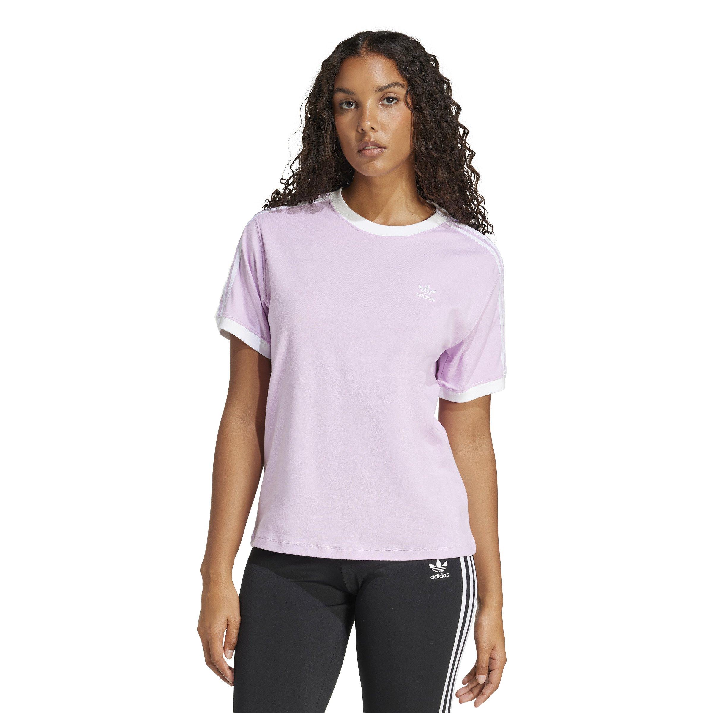 adidas Originals Women's 3-Stripes T-Shirt -Purple - PURPLE Thumbnail View 1