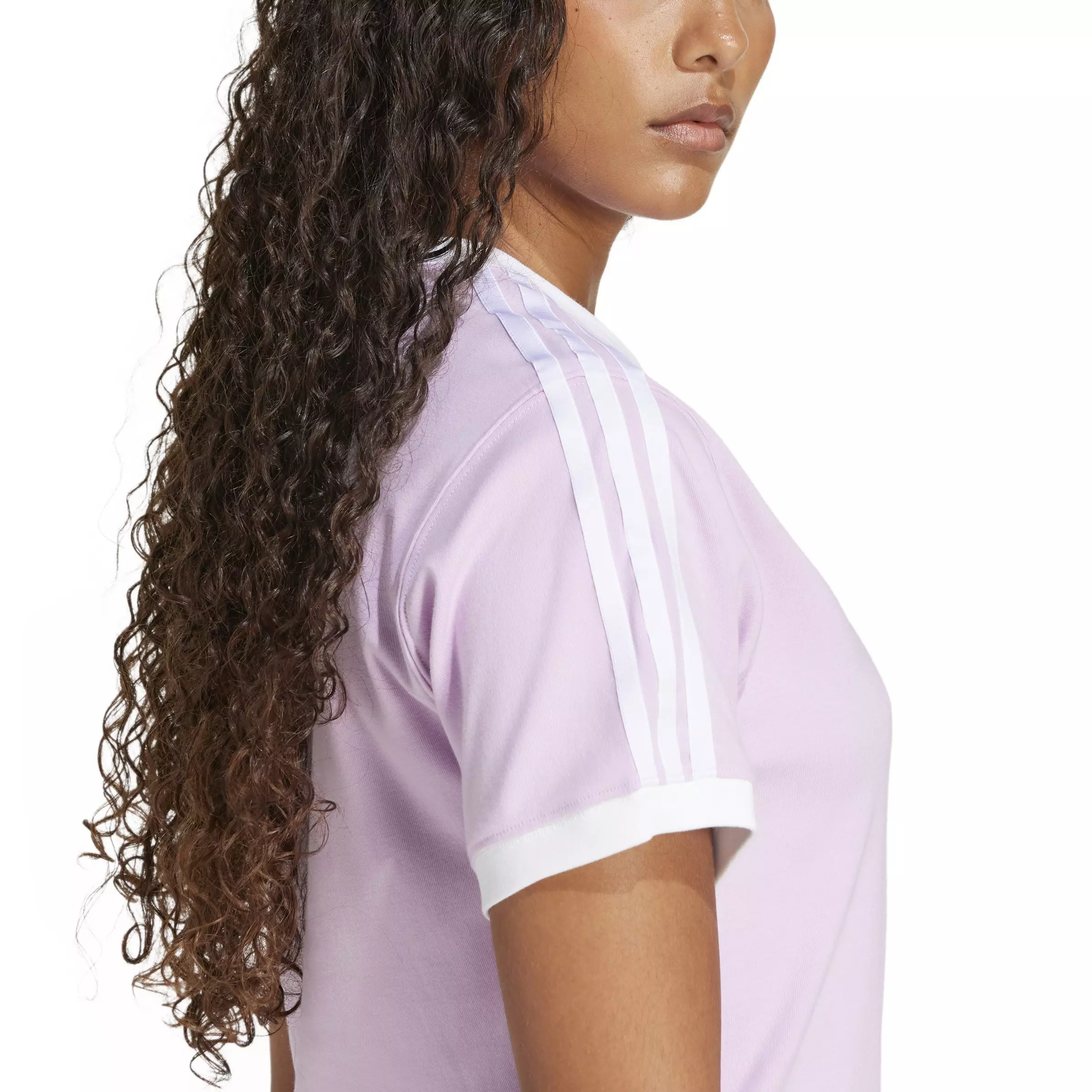adidas Originals Women's 3-Stripes T-Shirt -Purple - PURPLE