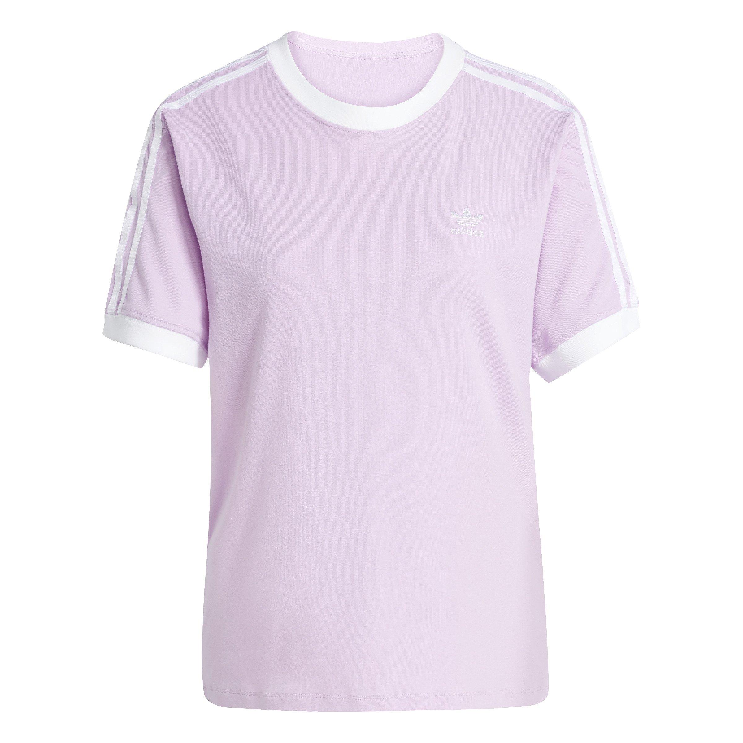 adidas Originals Women's 3-Stripes T-Shirt -Purple - PURPLE Thumbnail View 6