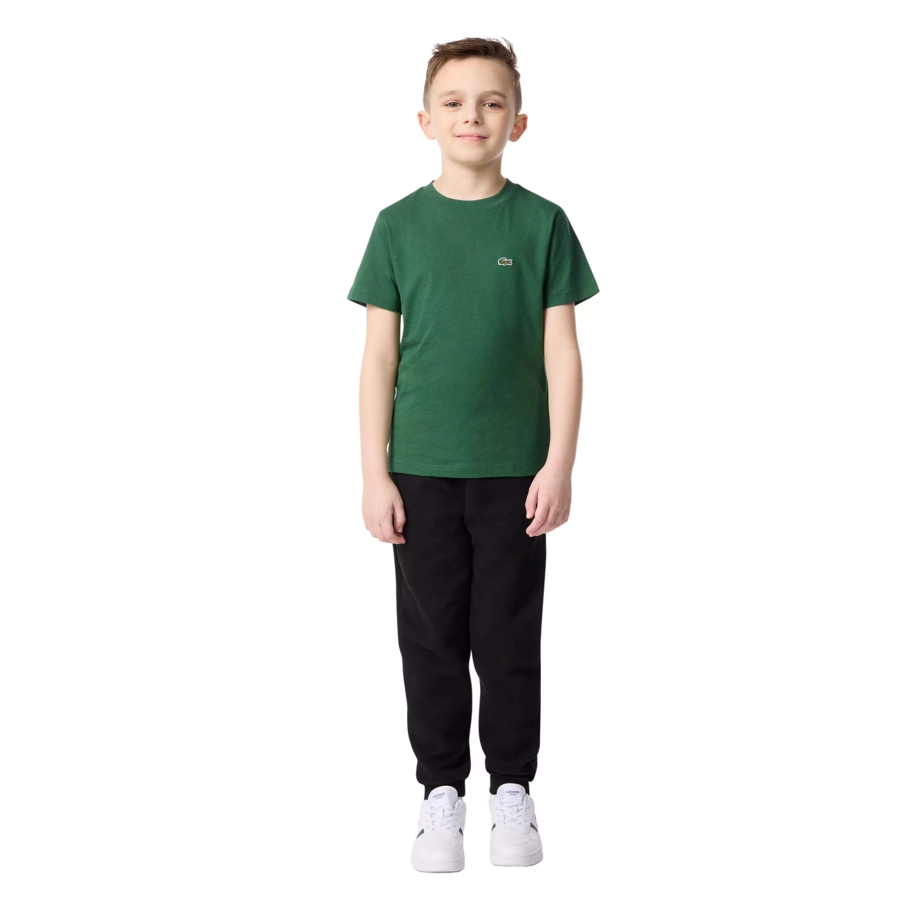 Lacoste Big Boys' Core Tee-Green - GREEN