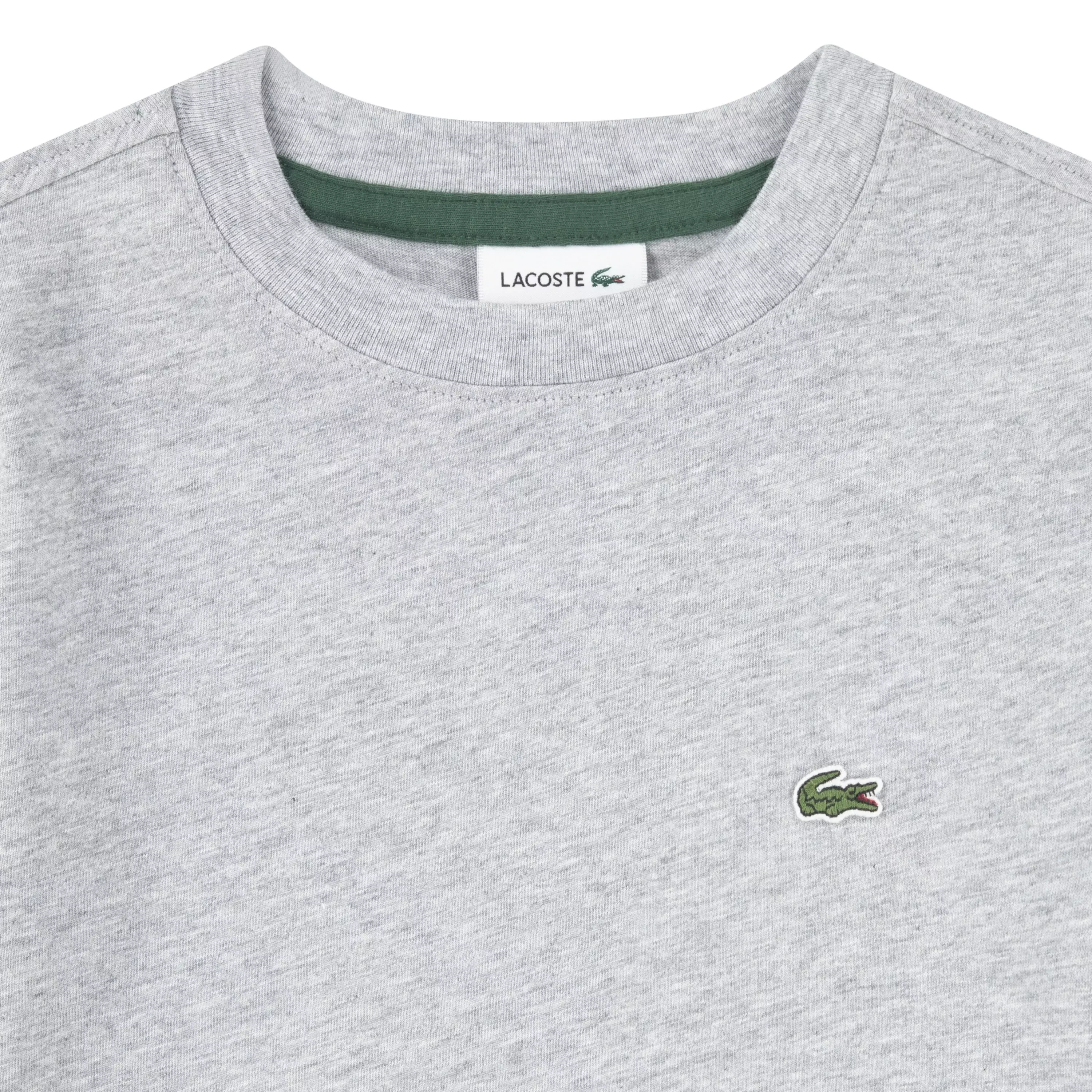 Lacoste Big Boys' Core Tee-Grey - GREY