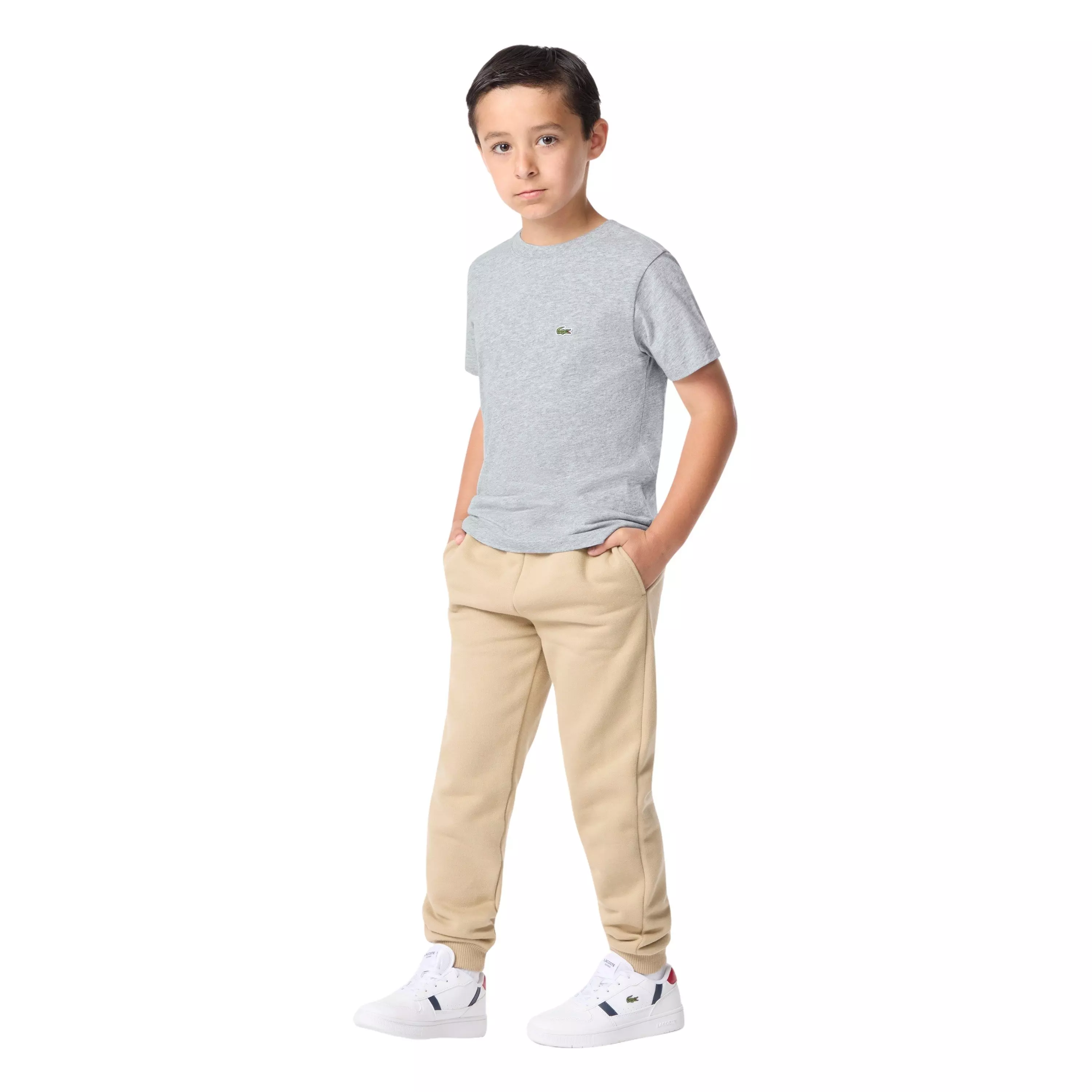 Lacoste Big Boys' Core Tee-Grey - GREY