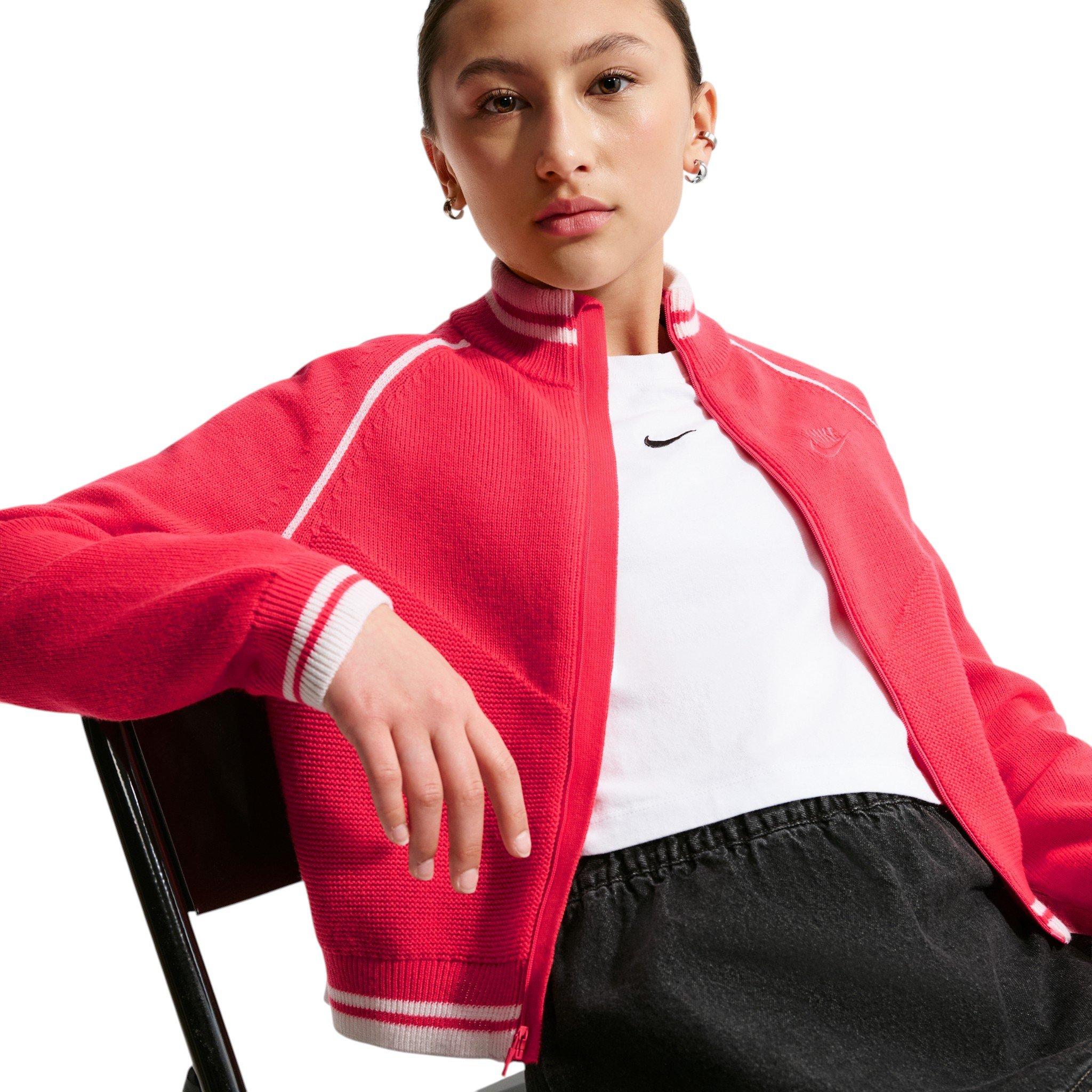 Nike Sportswear Collection Big Girls' Red Sweater Track Jacket