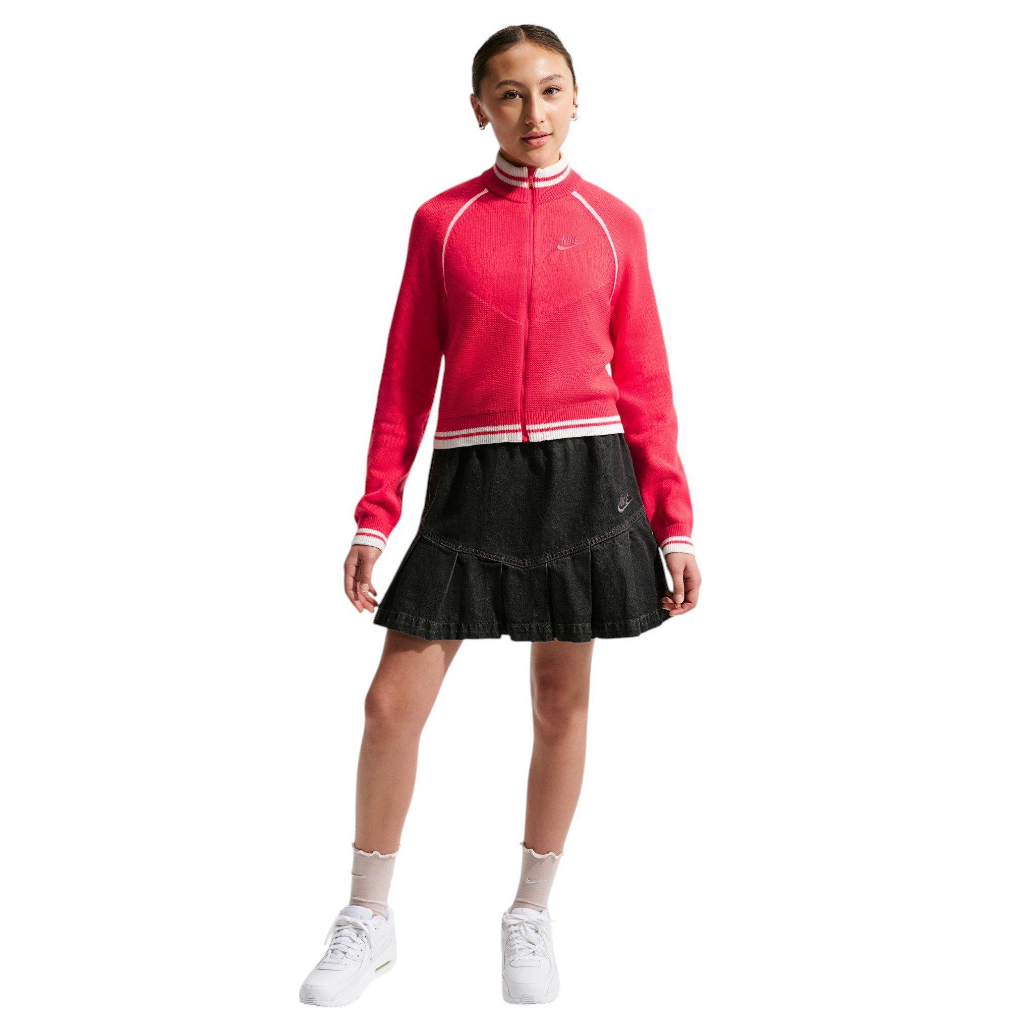 Nike Sportswear Collection Big Girls' Red Sweater Track Jacket