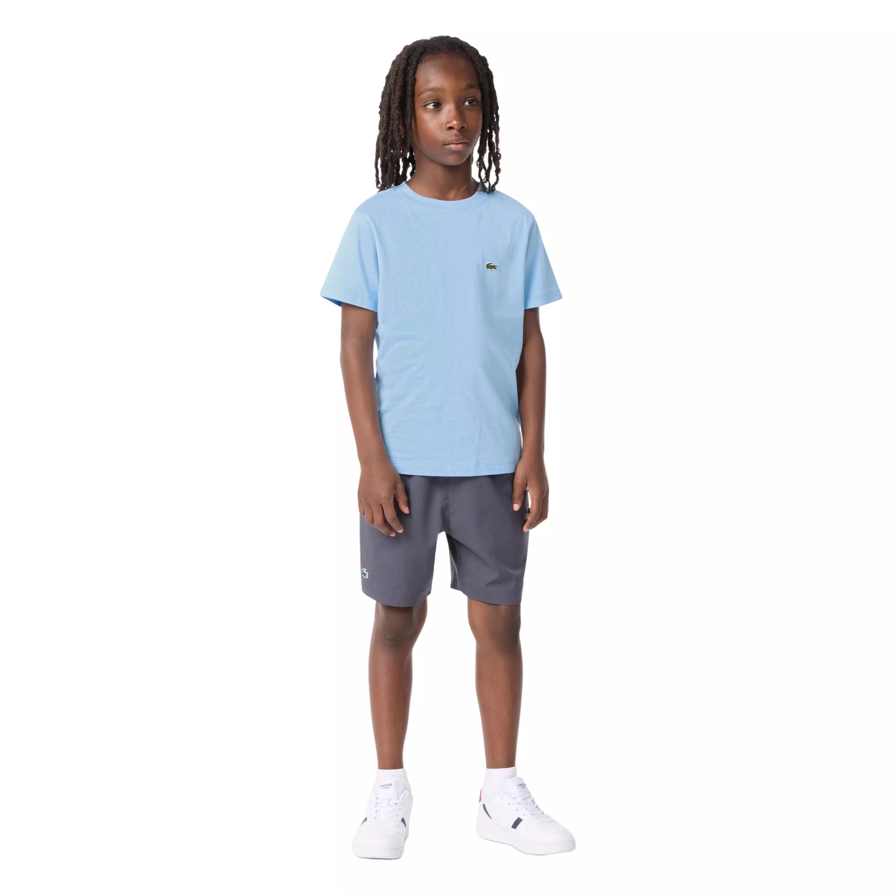 Lacoste Big Boys' Core Tee-Lt Blue - LT BLUE