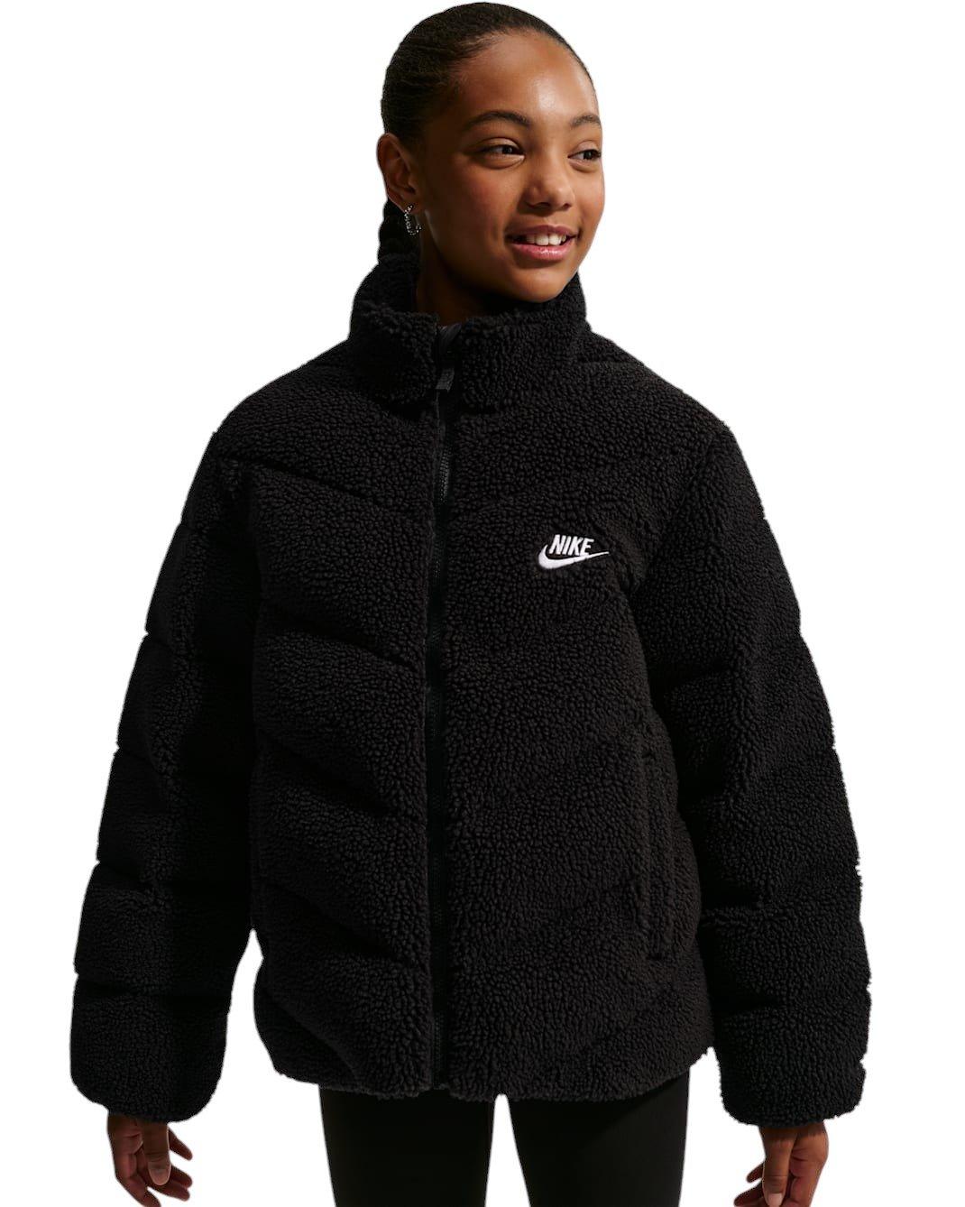 Nike Big Kids' Sportswear Therma-FIT Loose Puffer Jacket - Black - BLACK