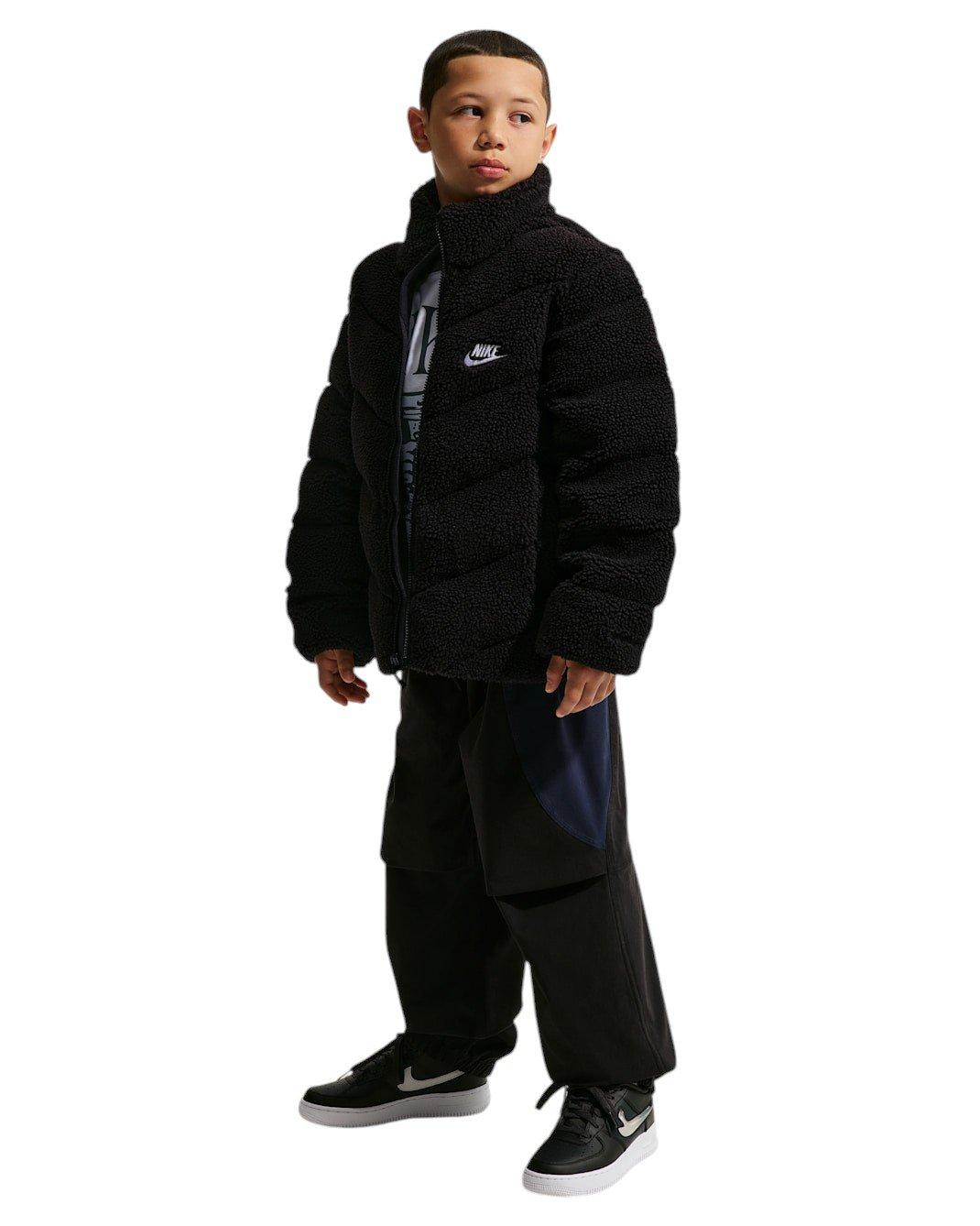 Nike Big Kids' Sportswear Therma-FIT Loose Puffer Jacket - Black - BLACK