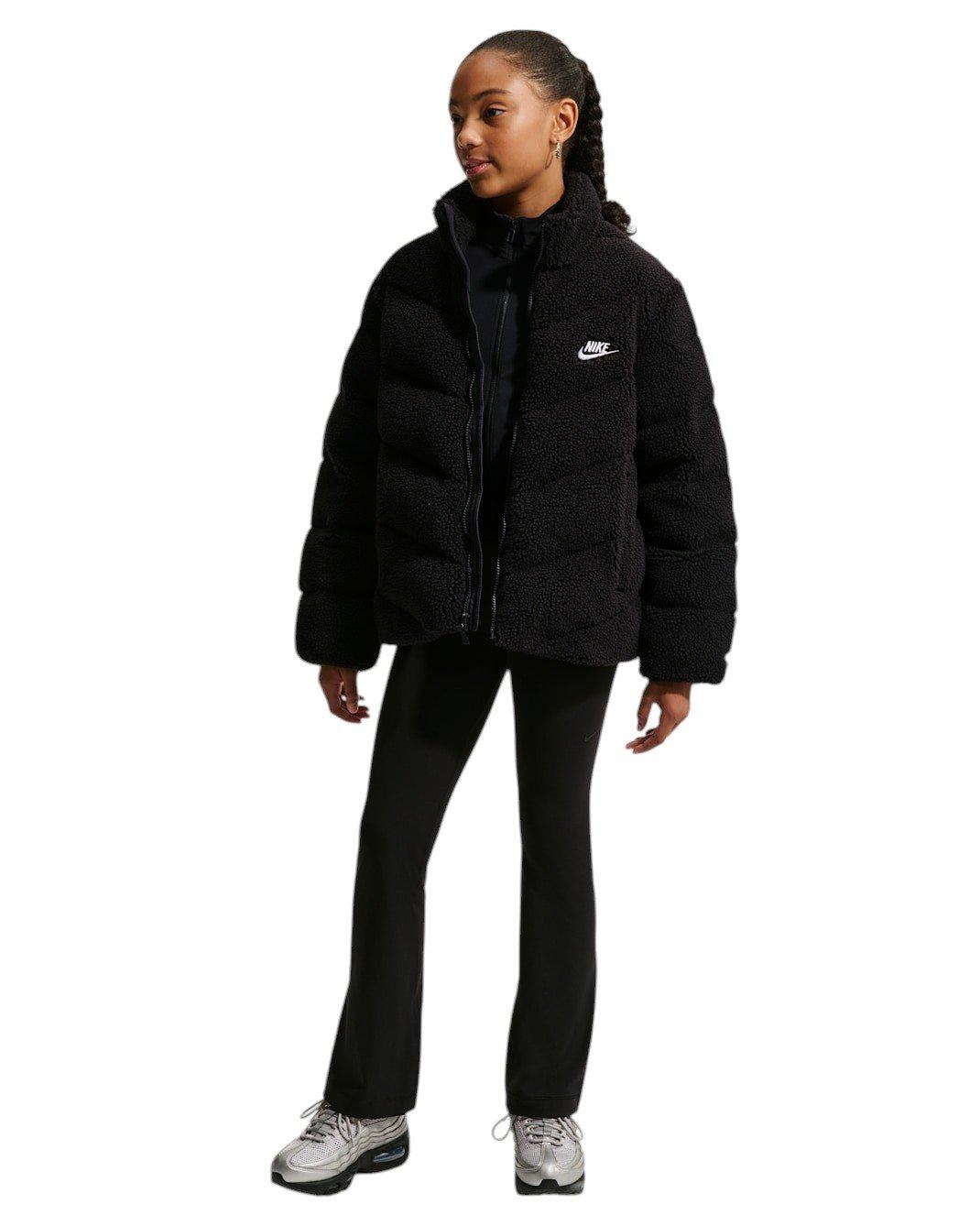 Nike Big Kids' Sportswear Therma-FIT Loose Puffer Jacket - Black - BLACK