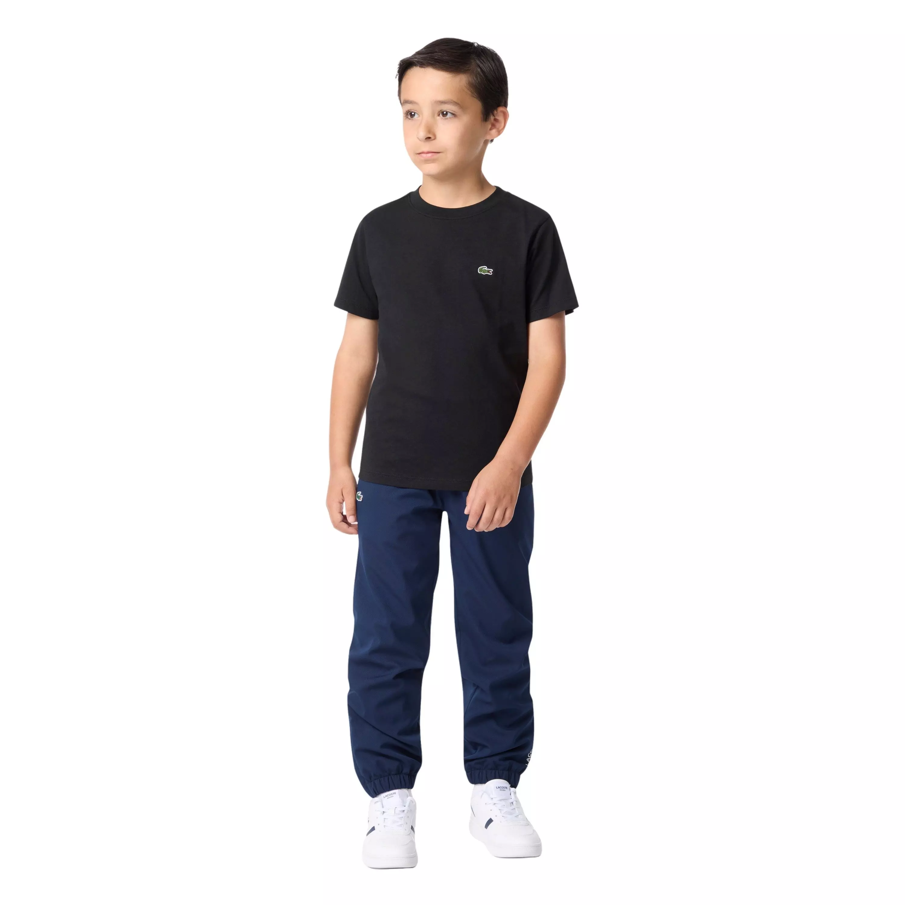 Lacoste Big Boys' Core Tee-Black - BLACK