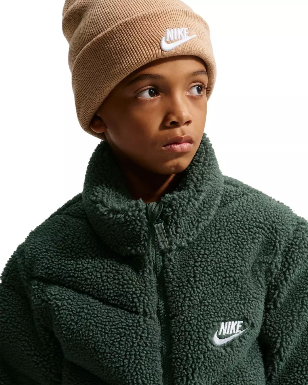 Nike Big Kids' Sportswear Therma-FIT Loose Puffer Jacket - Camo Green - CAMO GREEN