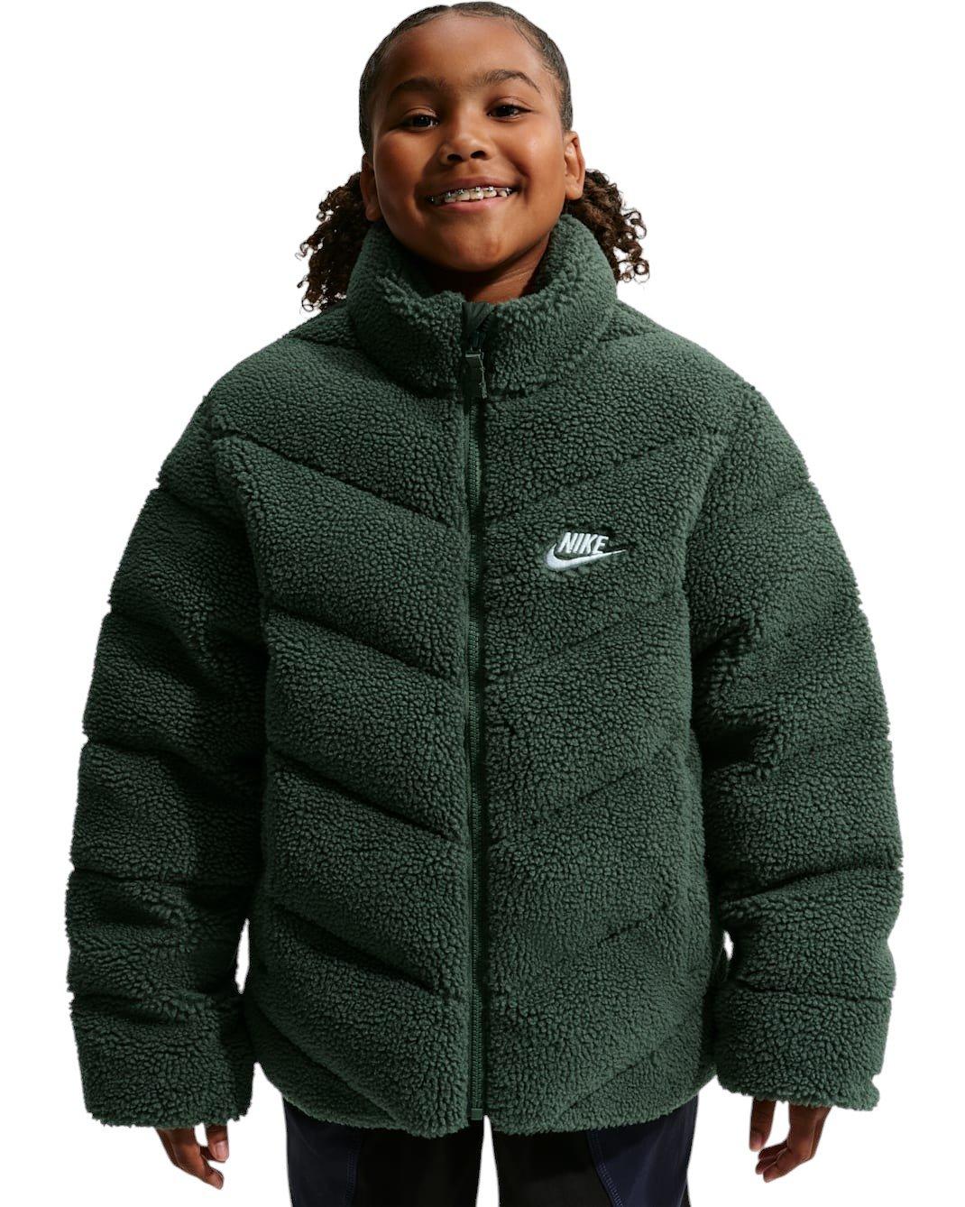 Nike Big Kids' Sportswear Therma-FIT Loose Puffer Jacket - Camo Green - CAMO GREEN