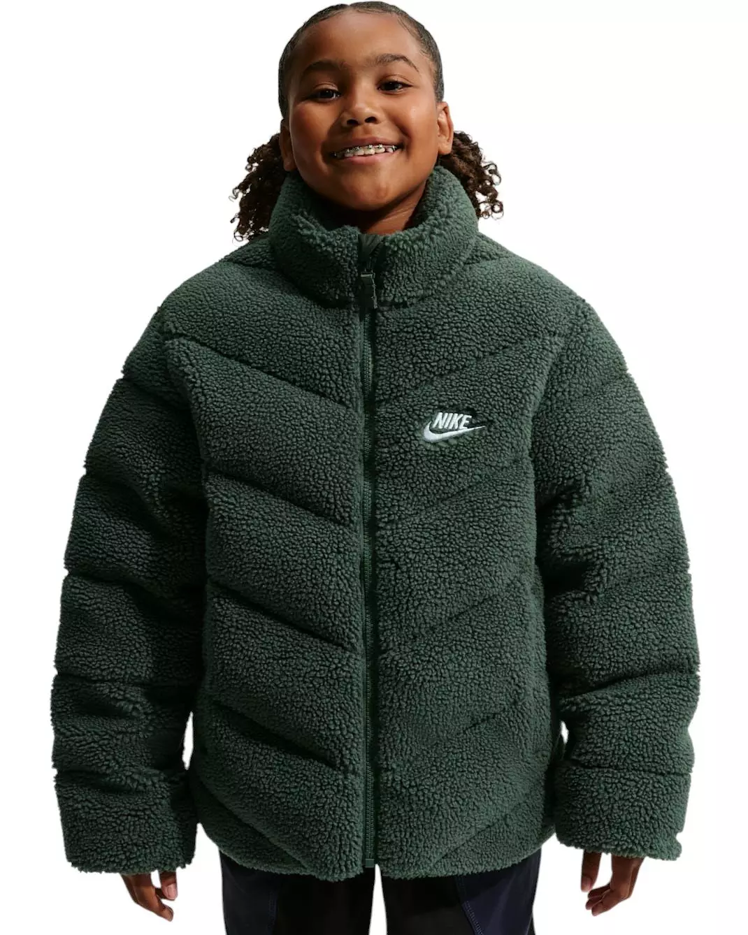 Nike Big Kids' Sportswear Therma-FIT Loose Puffer Jacket - Camo Green - CAMO GREEN