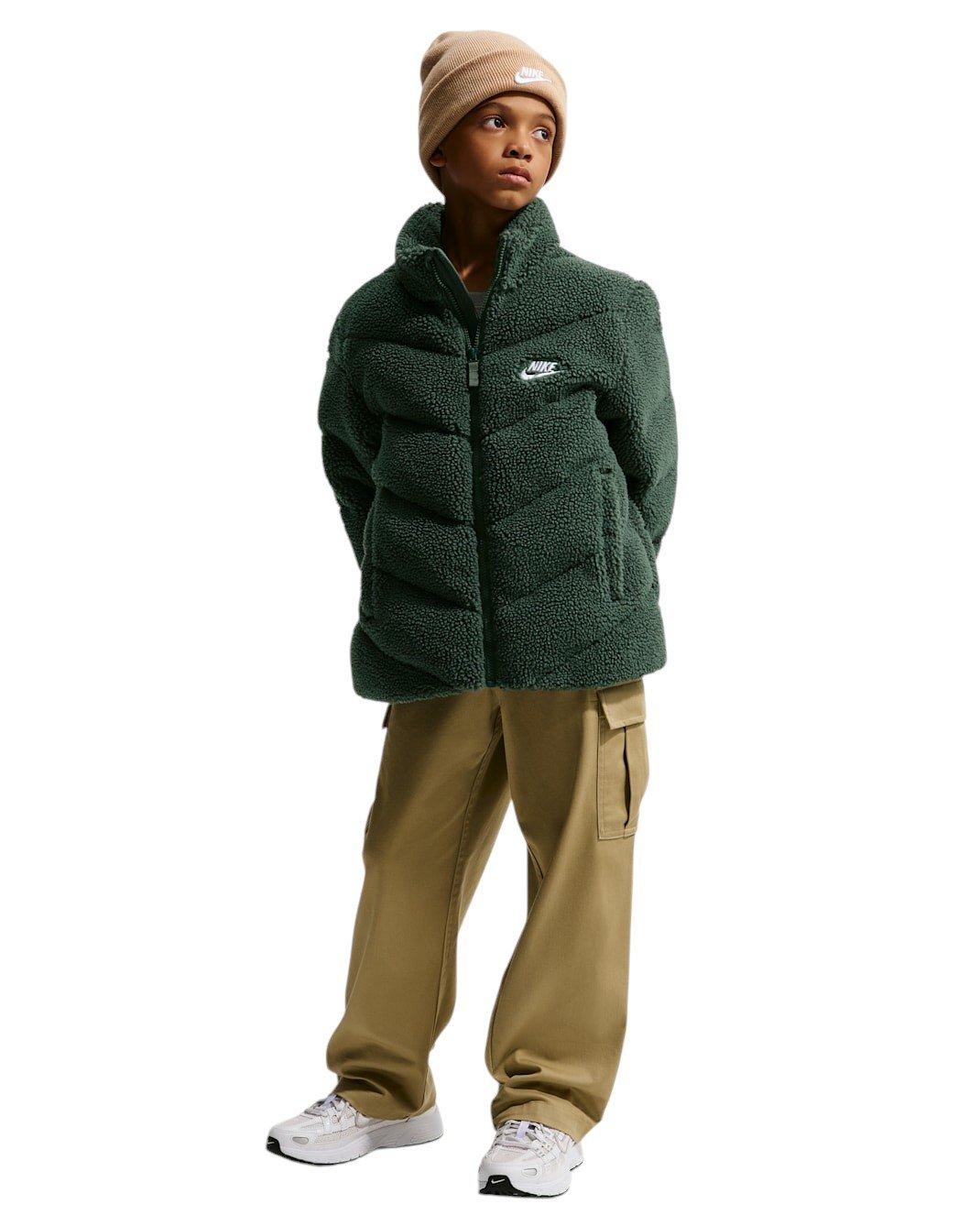 Nike Big Kids' Sportswear Therma-FIT Loose Puffer Jacket - Camo Green - CAMO GREEN