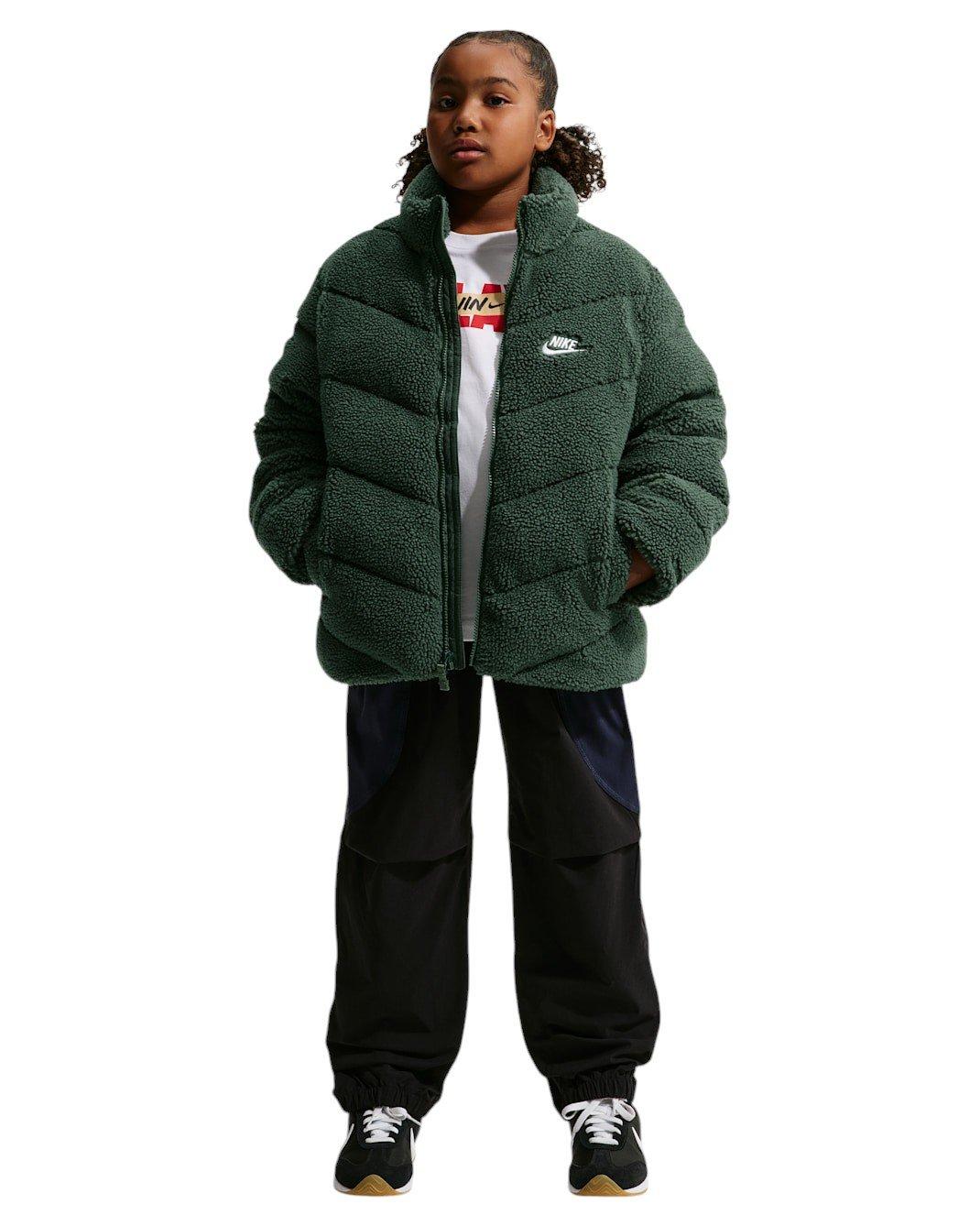 Nike Big Kids' Sportswear Therma-FIT Loose Puffer Jacket - Camo Green - CAMO GREEN