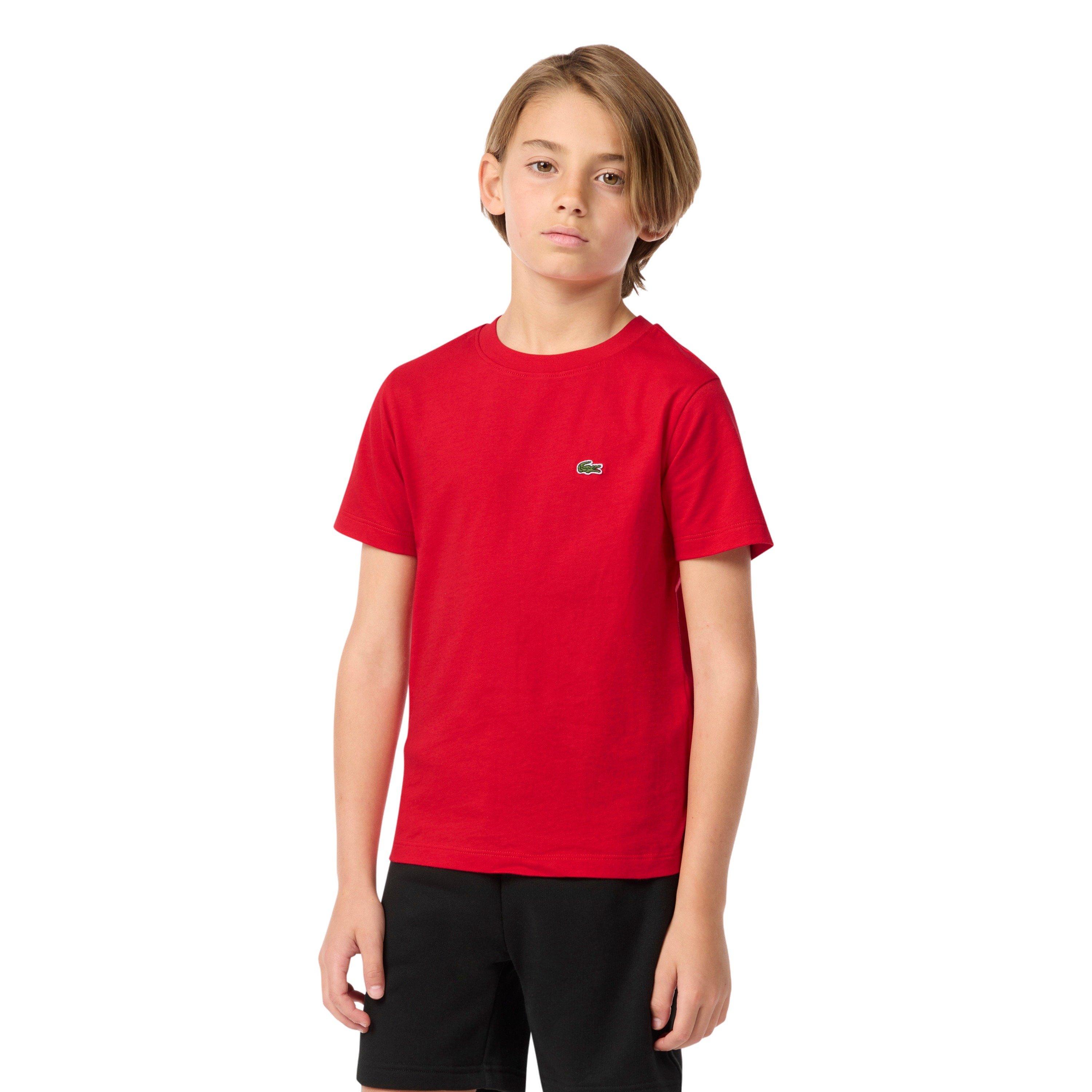 Lacoste Big Boys' Core Tee-Red