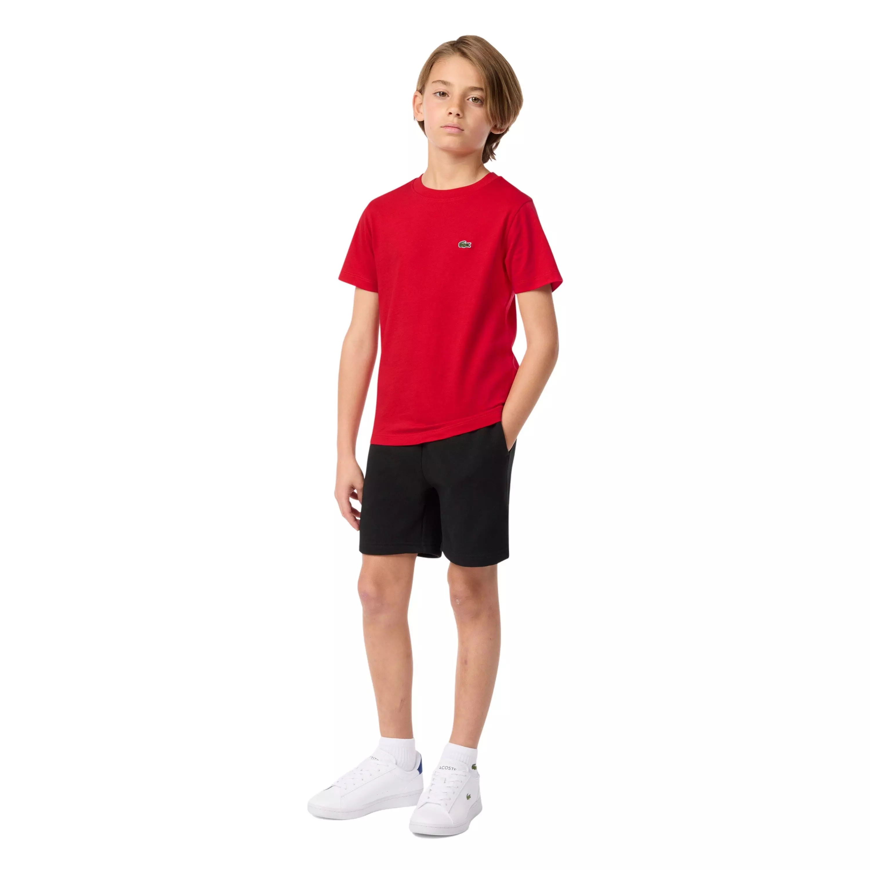 Lacoste Big Boys' Core Tee-Red - RED