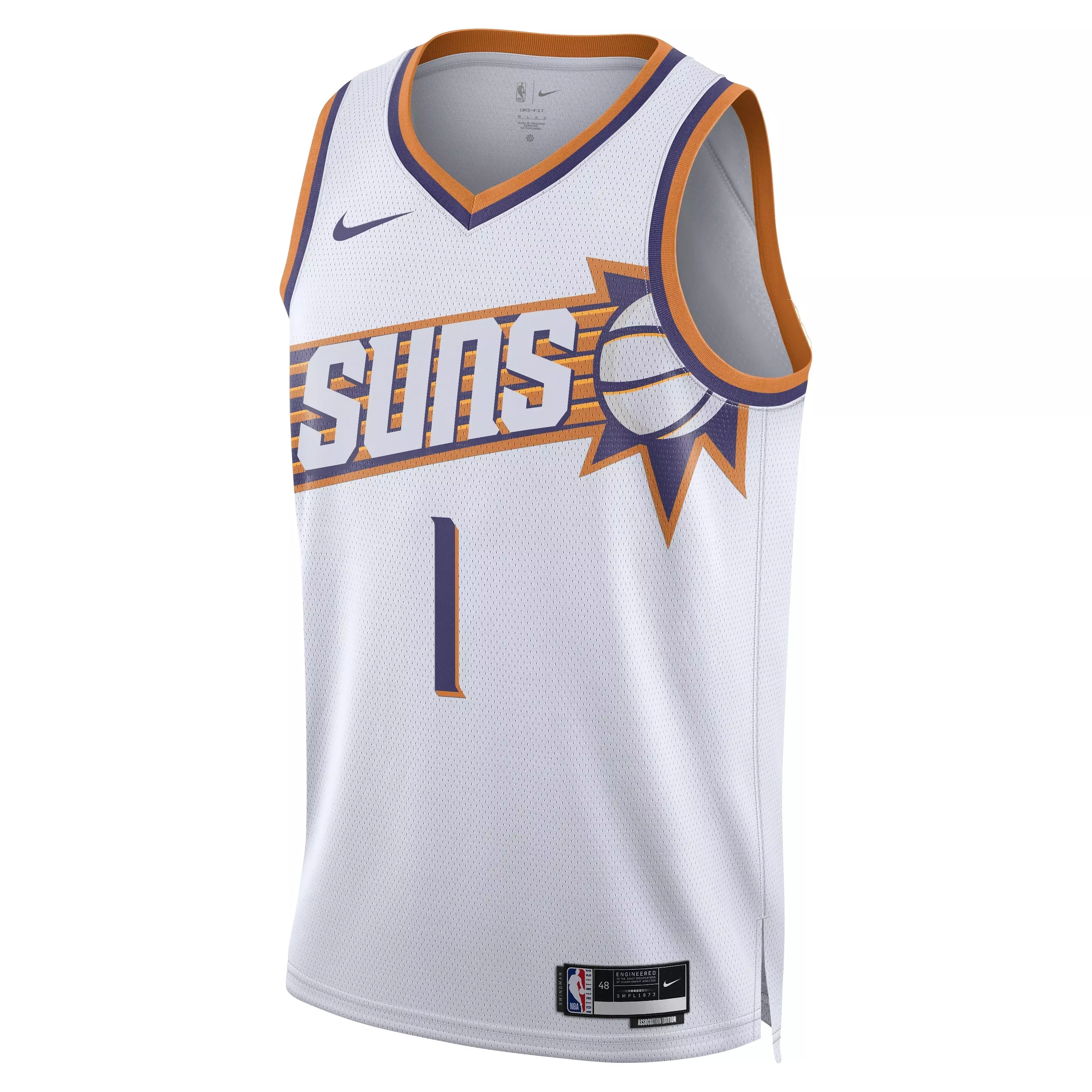 Nike Men's Phoenix Suns Association Edition 2023/24 Booker Dri-FIT NBA Swingman Jersey -White - WHITE