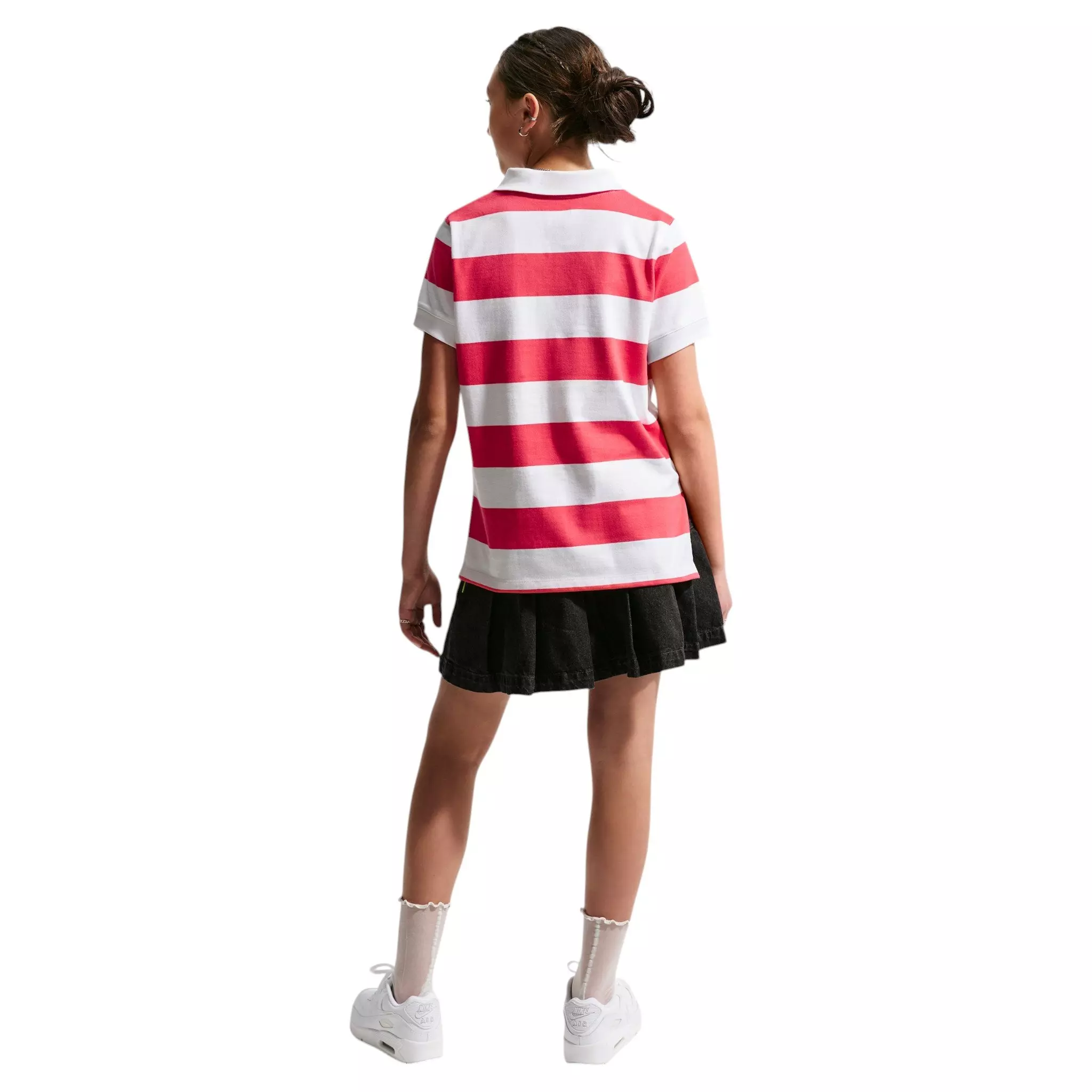 Nike Big Girls' Sportswear Short-Sleeve Polo Top - Red - RED