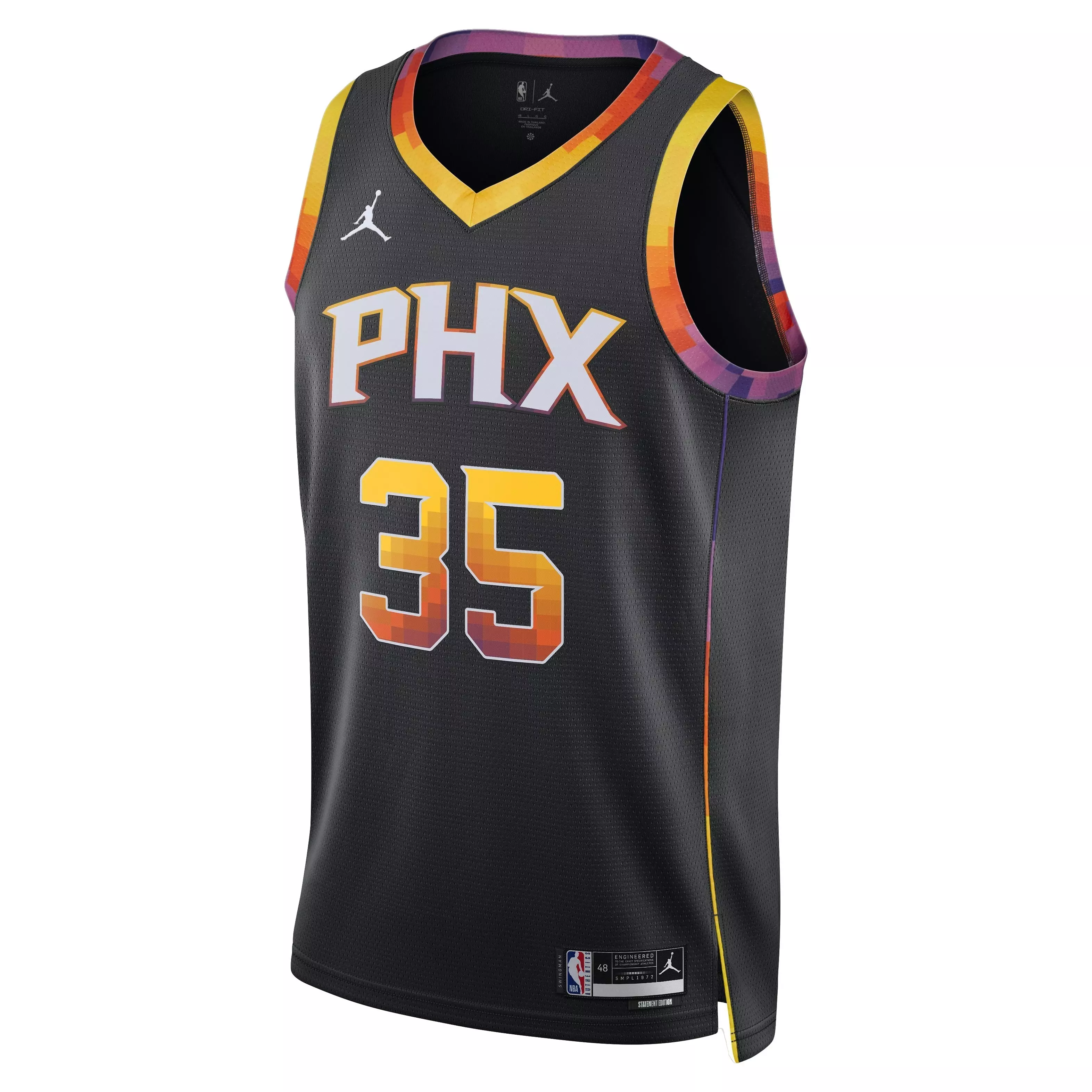 Jordan Men's Phoenix Suns Statement Edition Durant Dri-FIT NBA Swingman Jersey -Black - BLACK