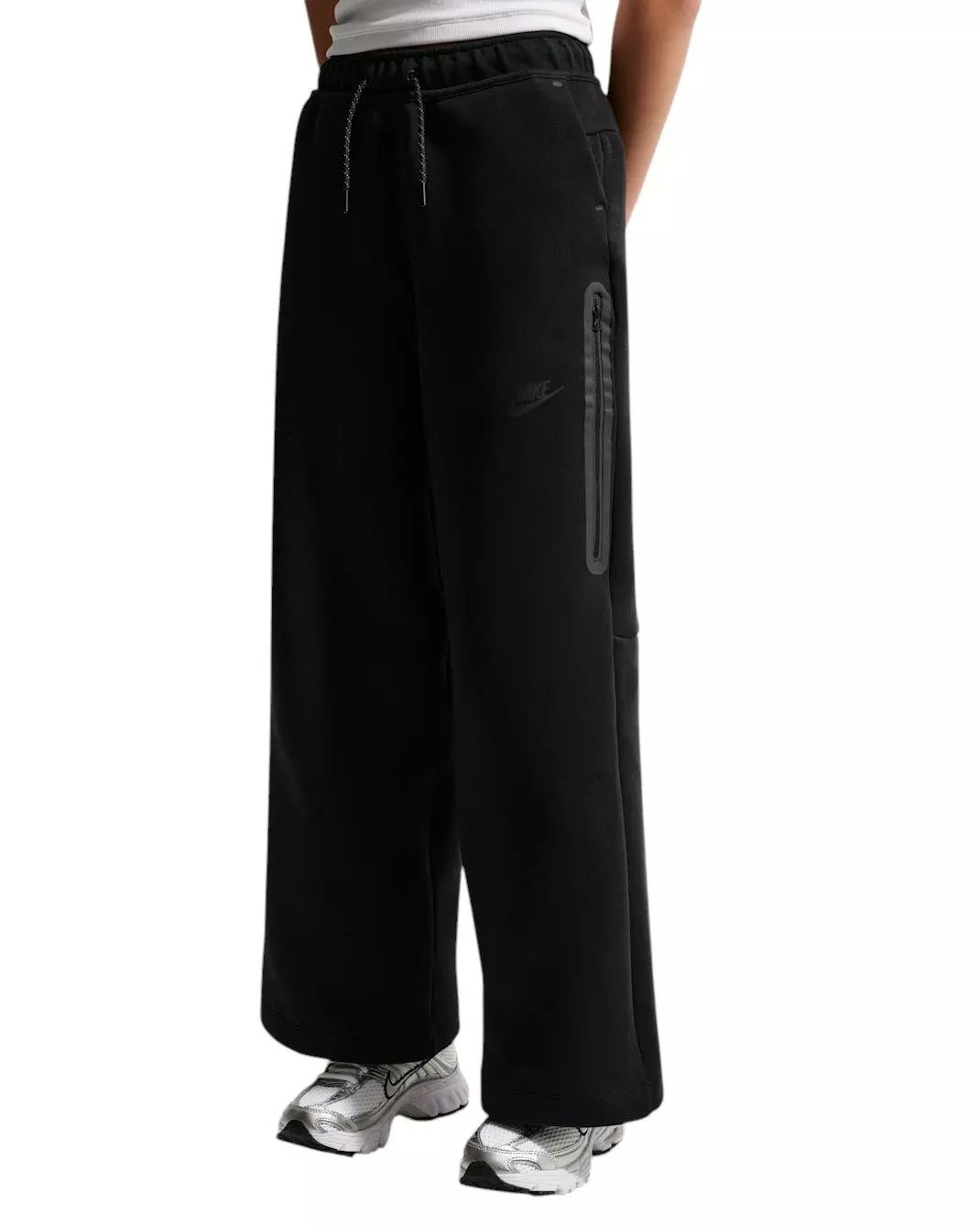 Nike Big Girls' Tech Fleece Wide-Leg Pants - Black - BLACK