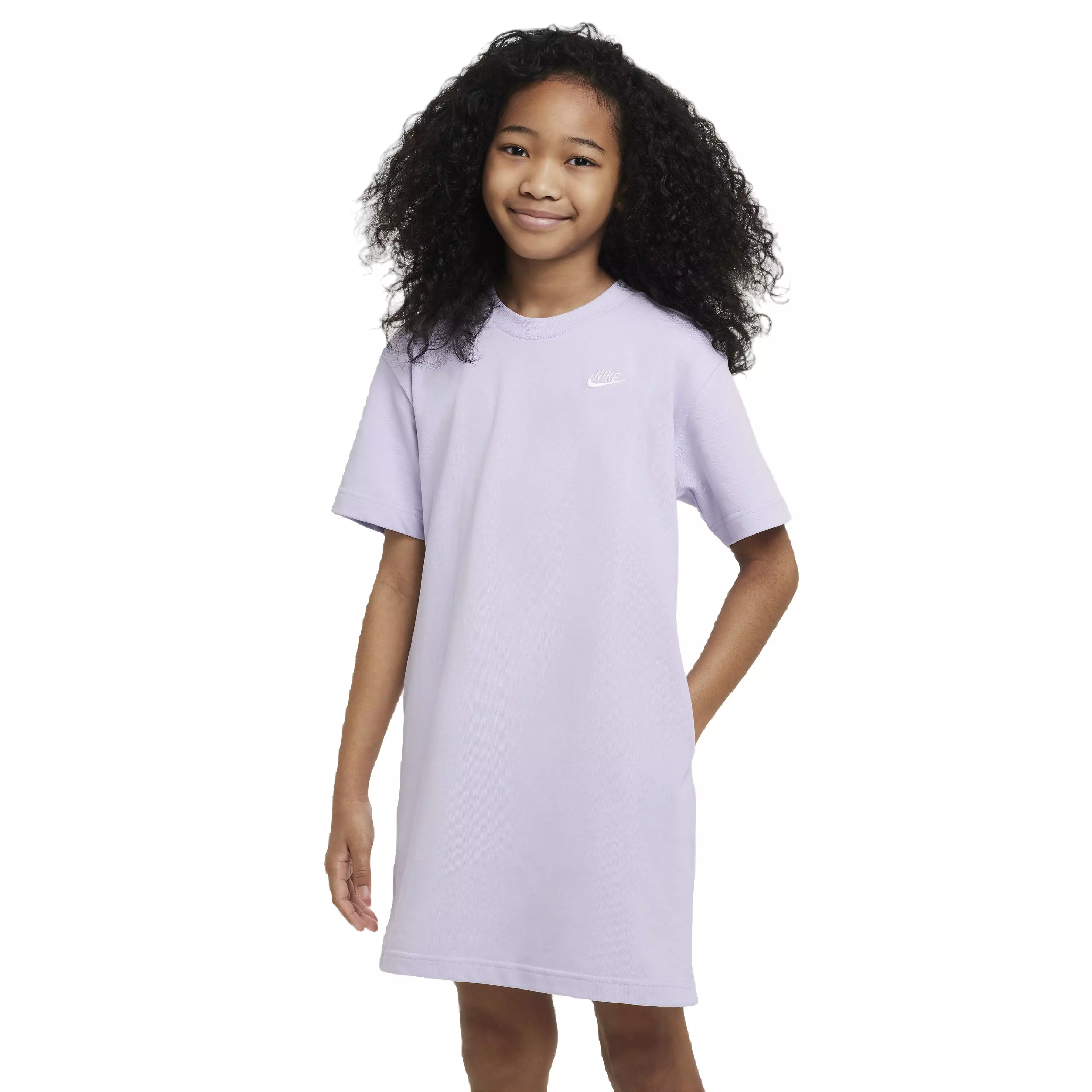 Nike Big Girls' Sportswear T-Shirt Dress - Purple - PURPLE