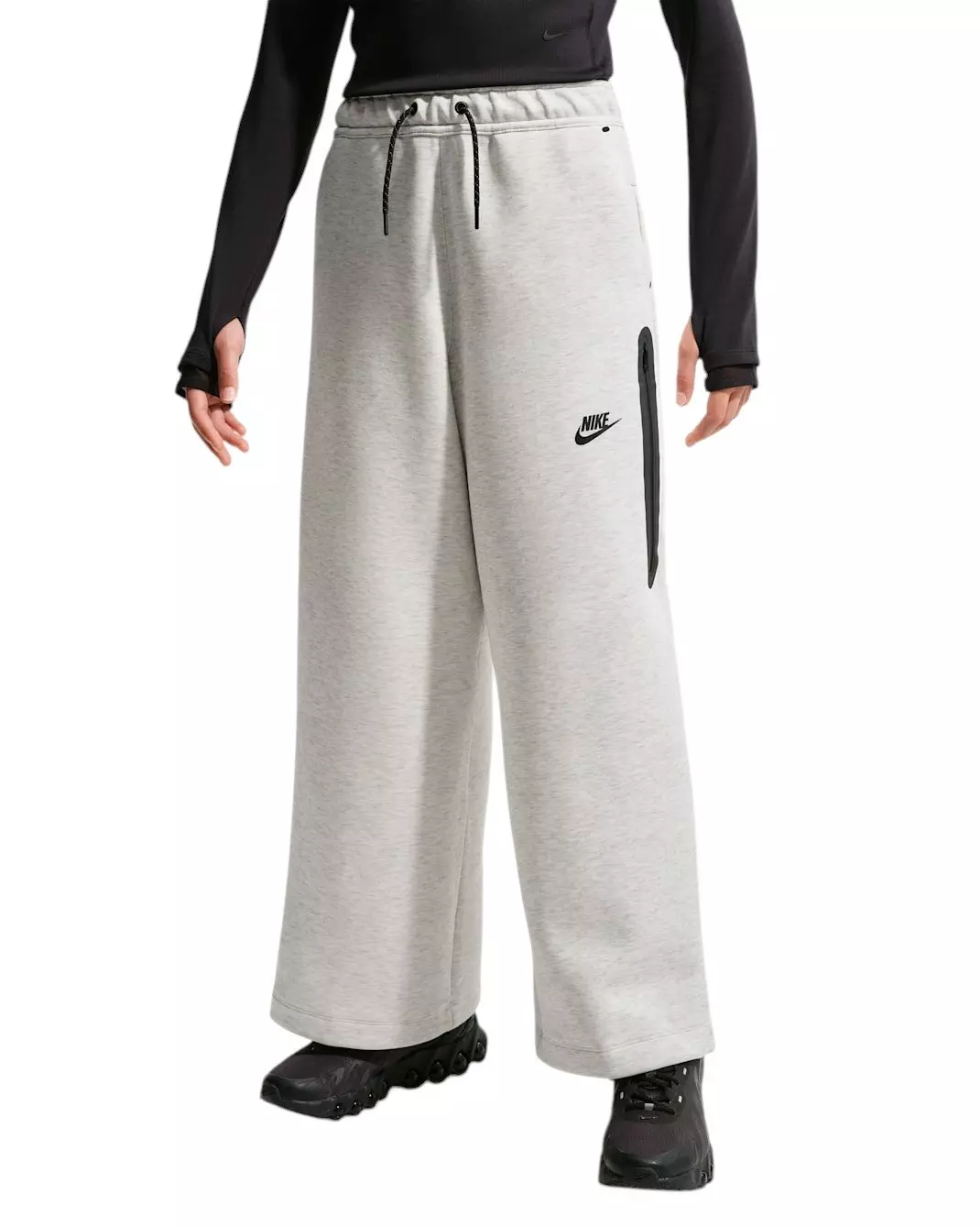 Nike Big Girls' Tech Fleece Wide-Leg Pants - Grey - GREY