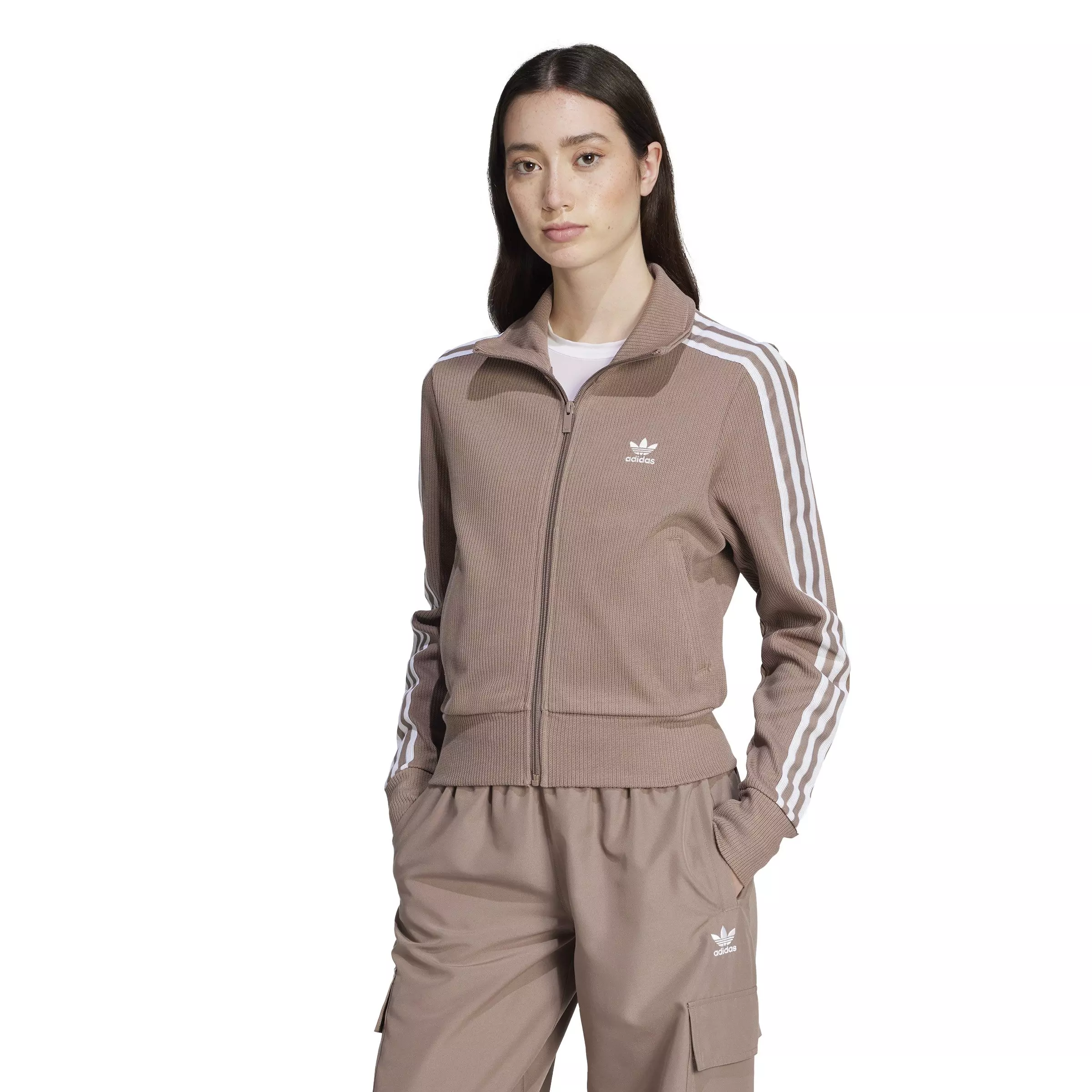 adidas Originals Women's Knitted Jacket - Brown - BROWN