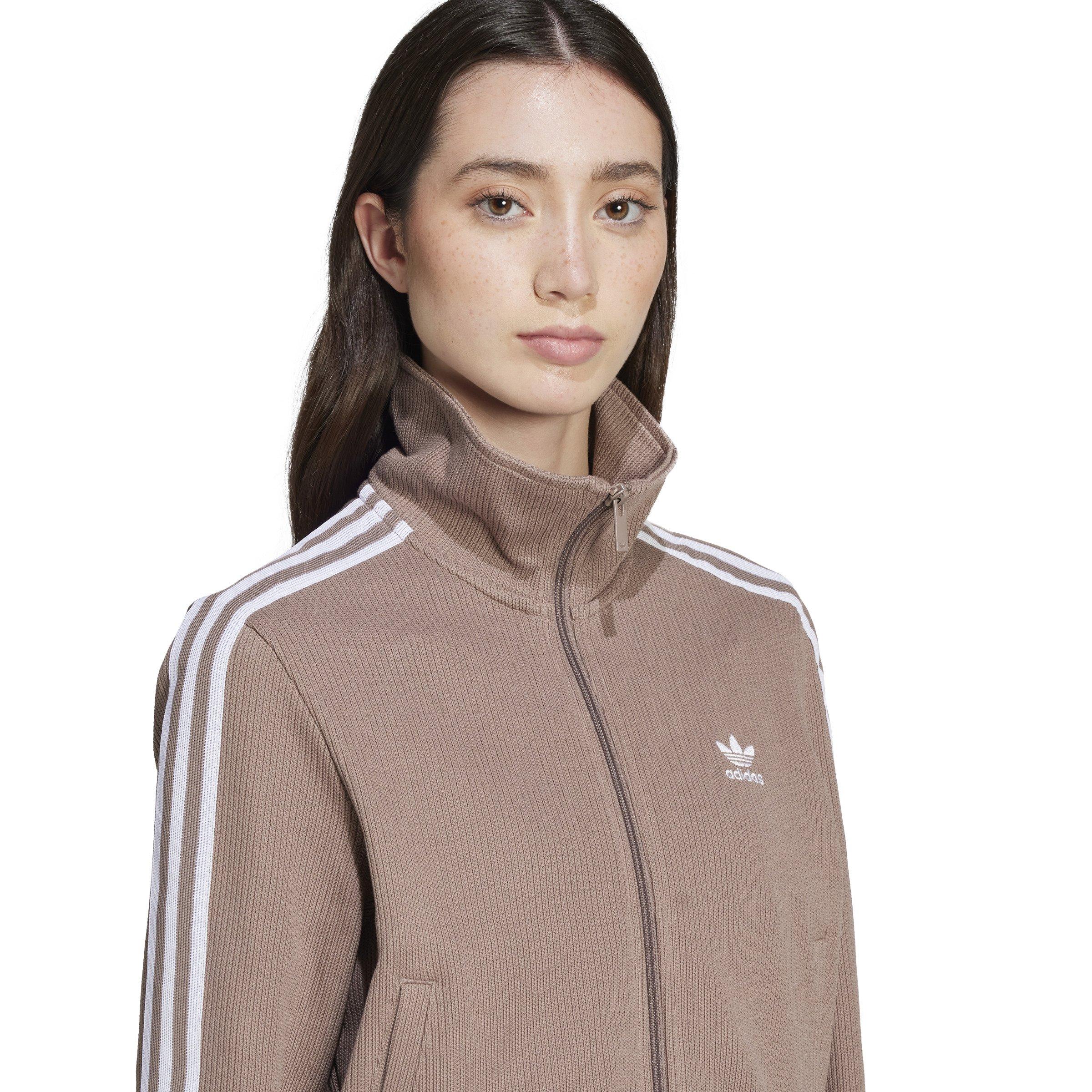 adidas Originals Women's Knitted Jacket - Brown - BROWN Thumbnail View 3
