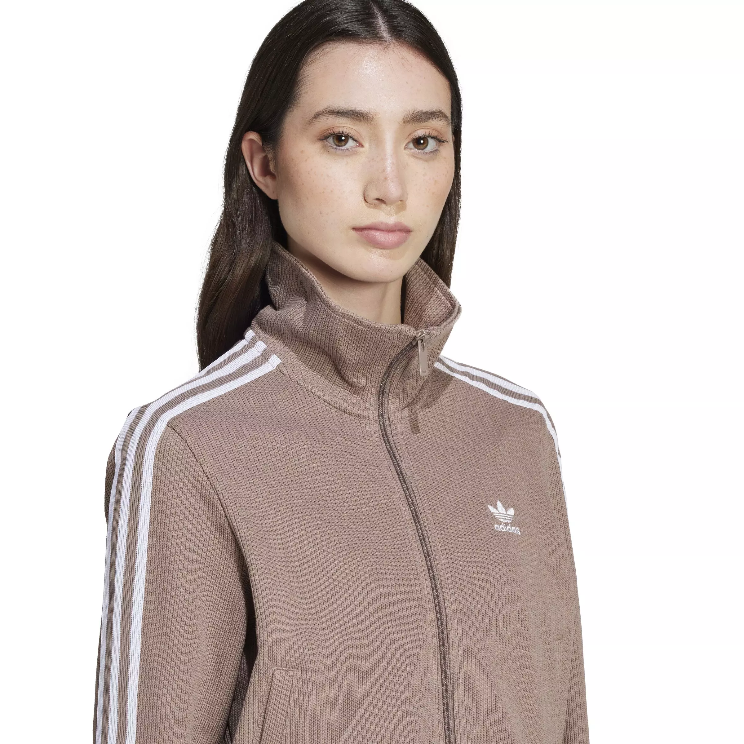 adidas Originals Women's Knitted Jacket - Brown - BROWN