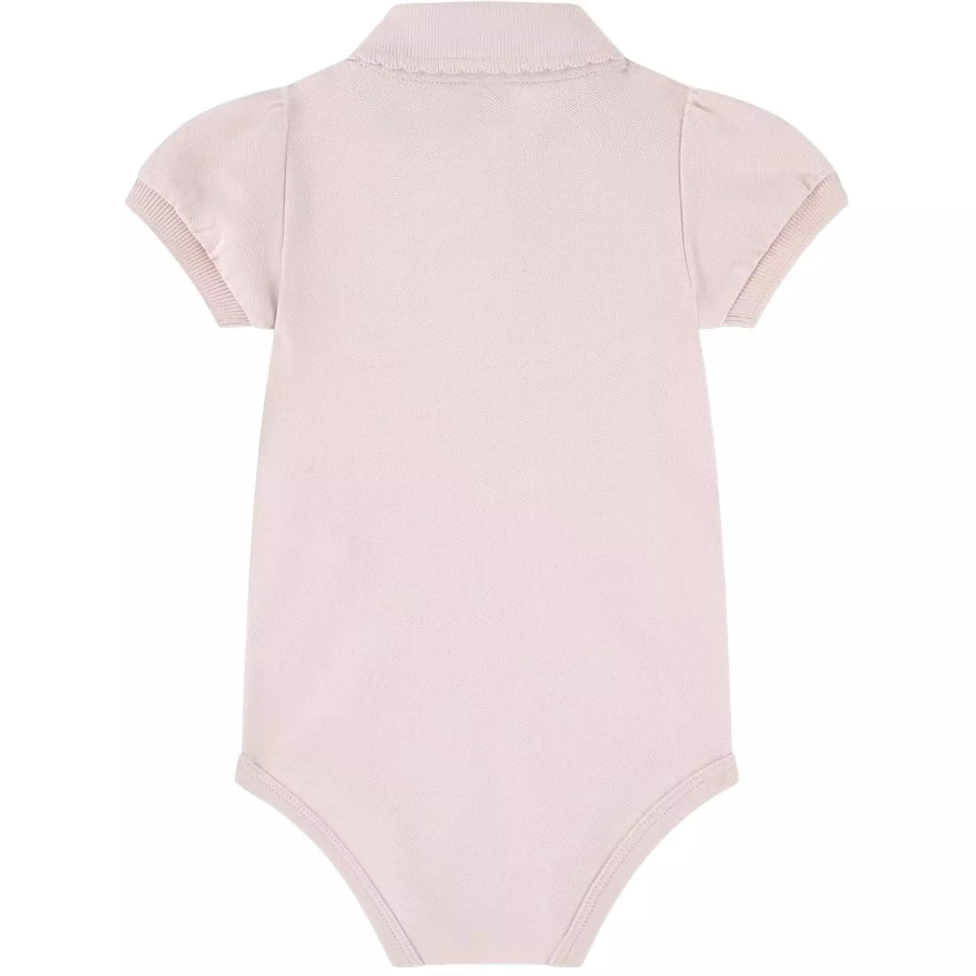Lacoste Infant Girls' Classic Shirred Sleeve Pique Polo Bodysuit  - Lt Pink - LT PINK