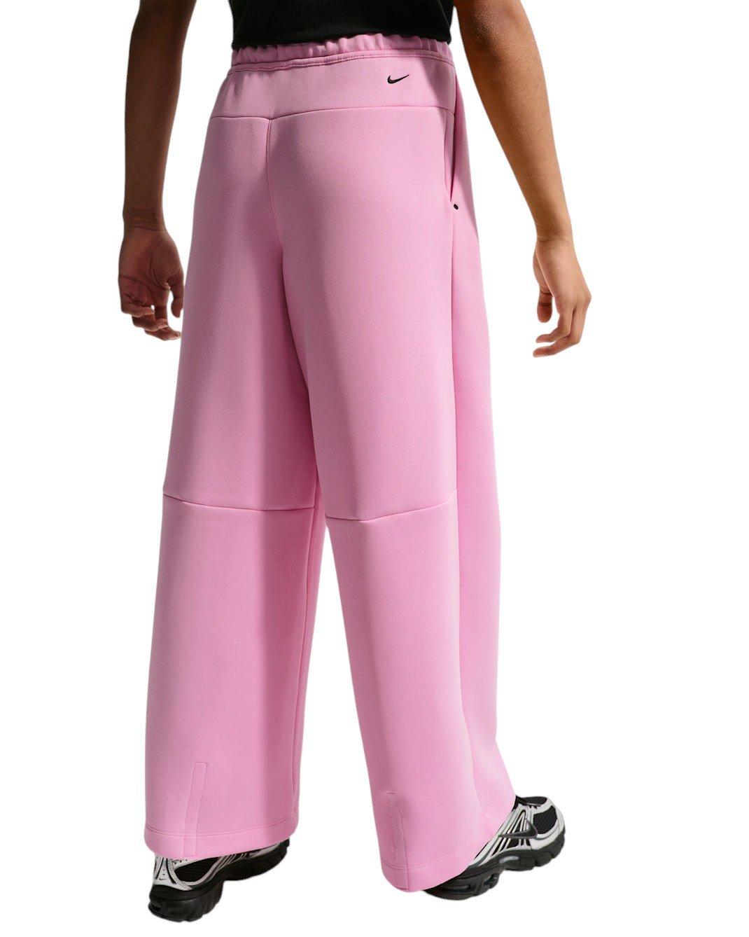 Nike Tech Fleece Big Girls' Pink Wide-Leg Pants
